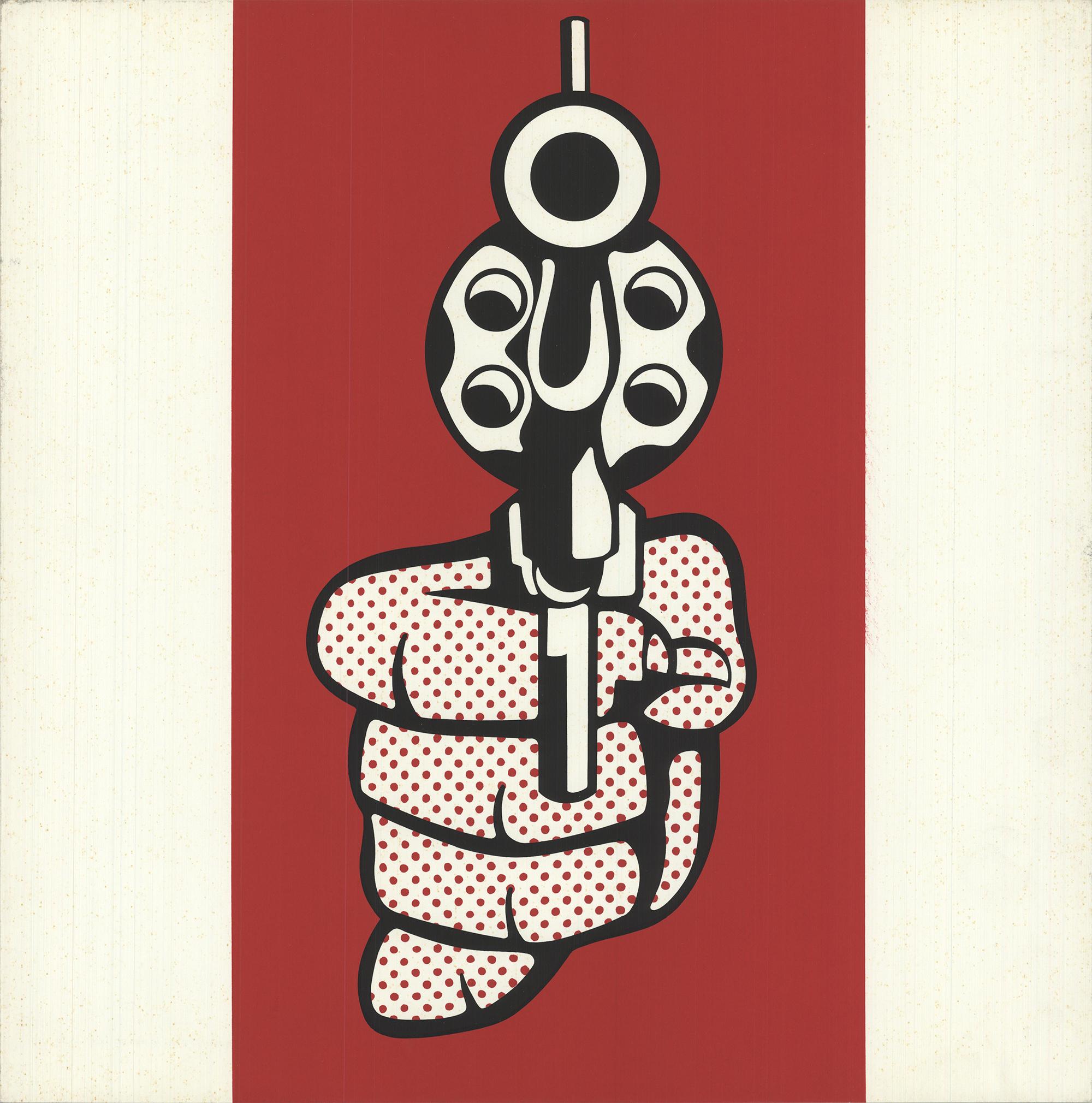 Roy Lichtenstein Print - Pistol, from Banner, Multiples Calendar for 1969