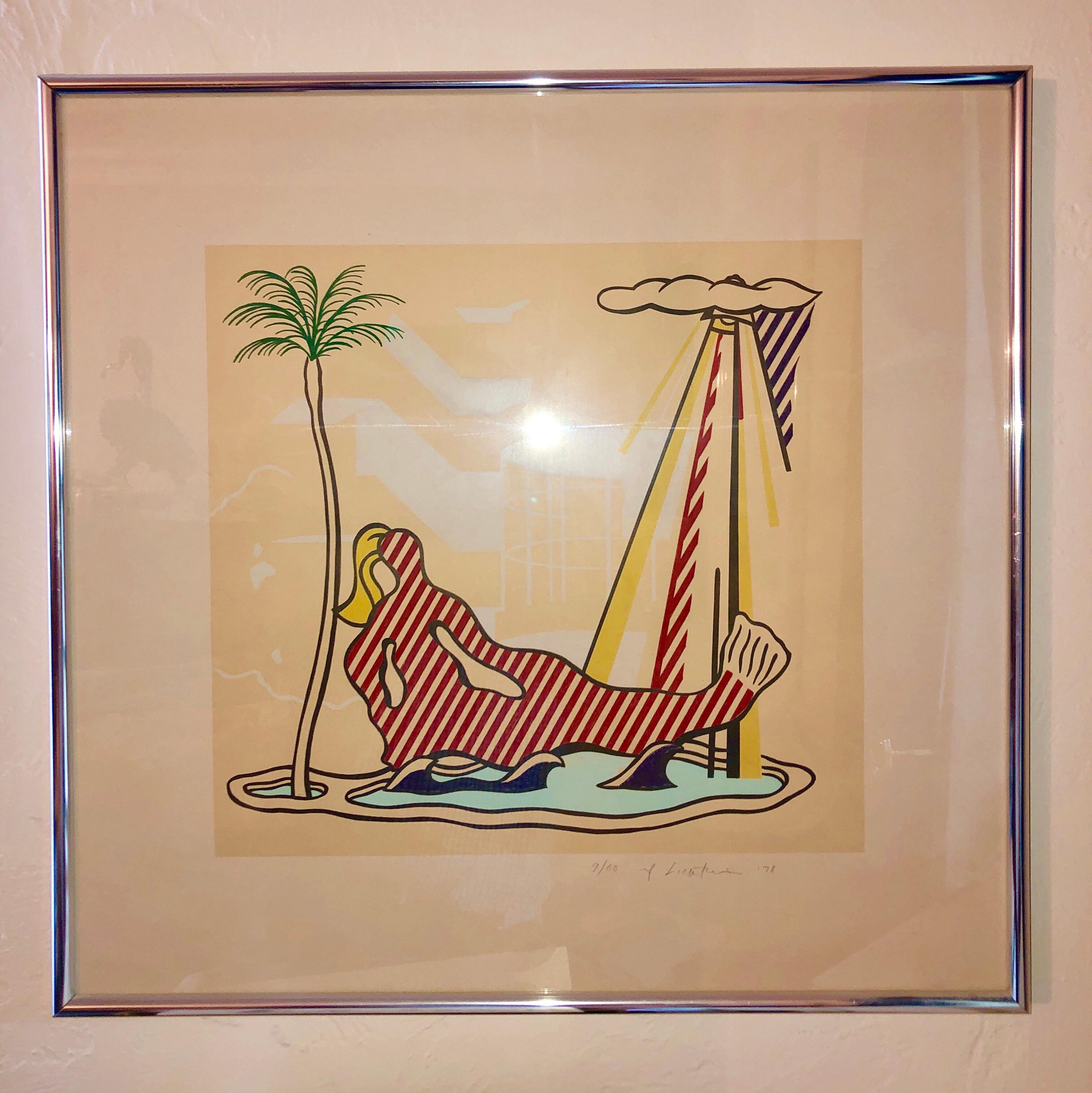 Pop-Art Lithographie einer Meerjungfrau in limitierter Auflage, Skulptur aus Miami Beach, signiert  im Angebot 5