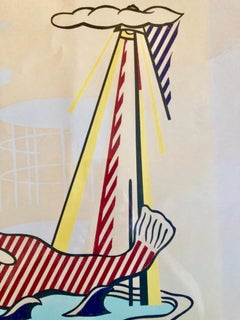 Pop Art Limited Edition Lithograph of Mermaid, Miami Beach Sculpture Signed