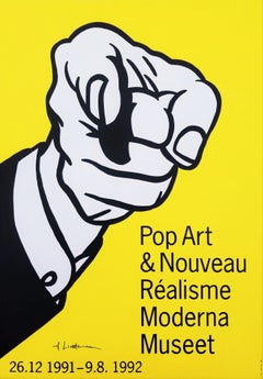 Pop Art & Nouveau Réalisme Moderna Museet (Finger Pointing) Poster (Signed)