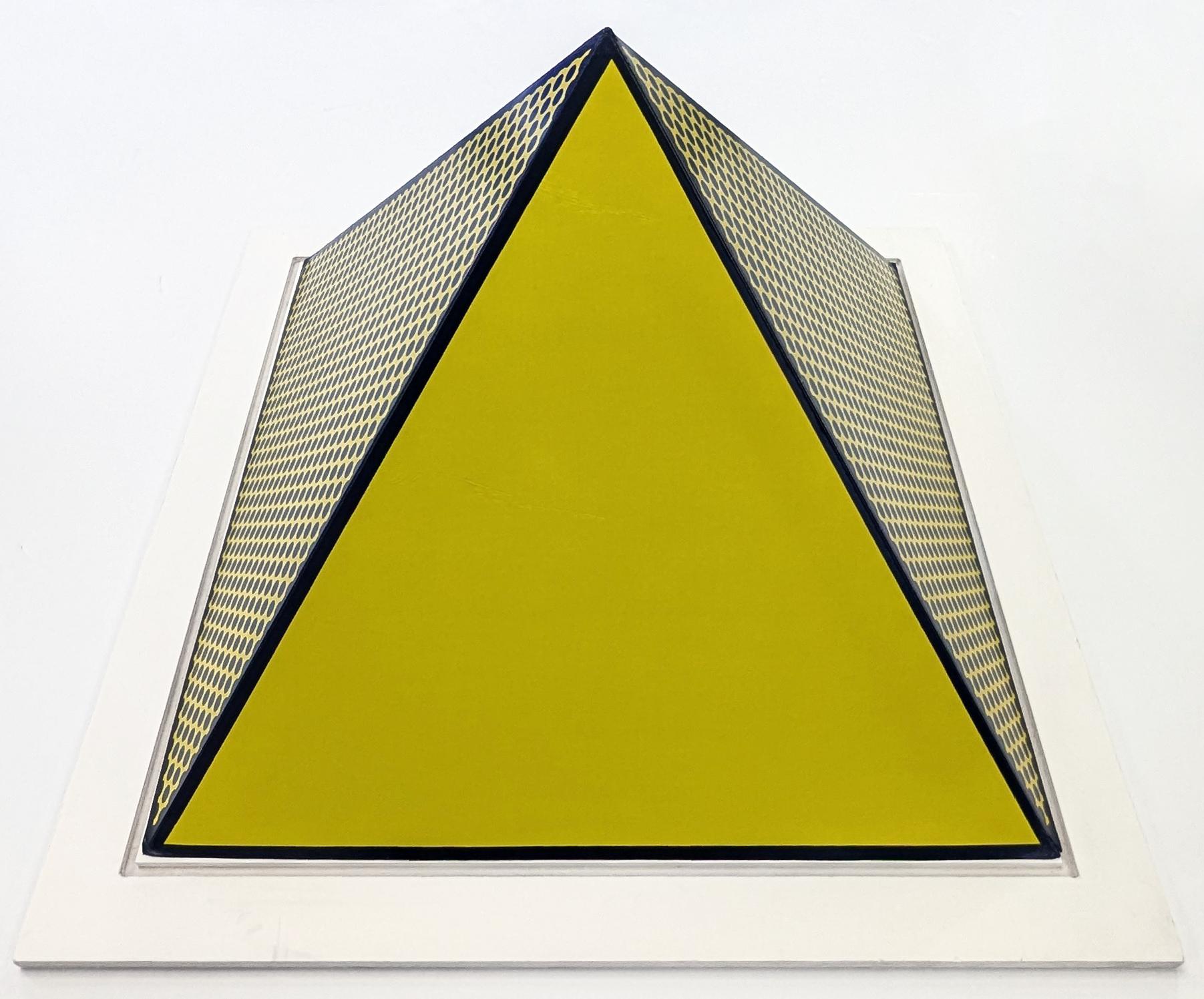 Pyramid (hand signed three dimensional screen print) - Beige Still-Life Print by Roy Lichtenstein