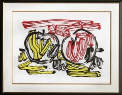 Red Apple and Yellow Apple, Woodcut by Roy Lichtenstein