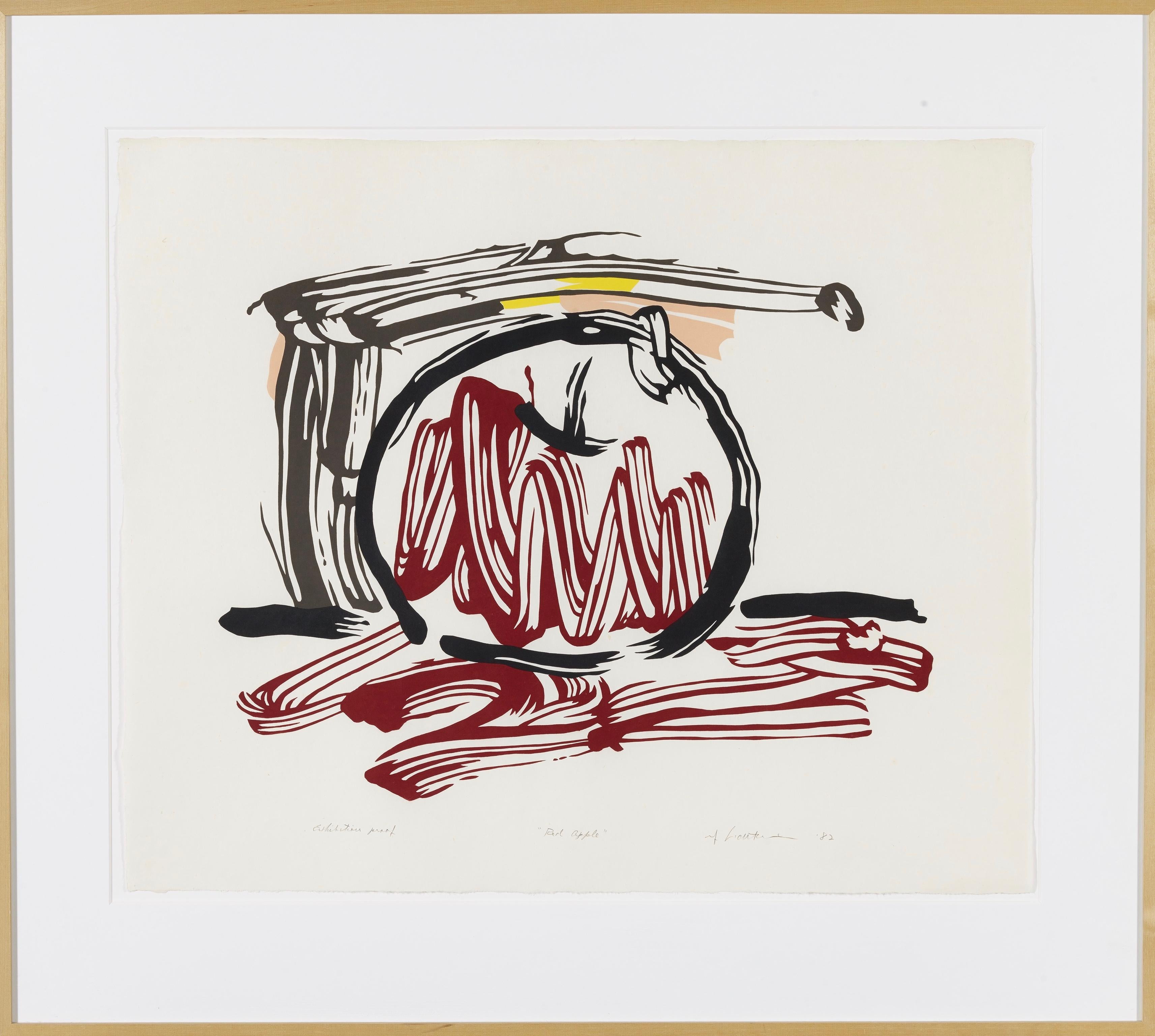 Roy Lichtenstein Abstract Print - Red Apple, Exhibition Proof