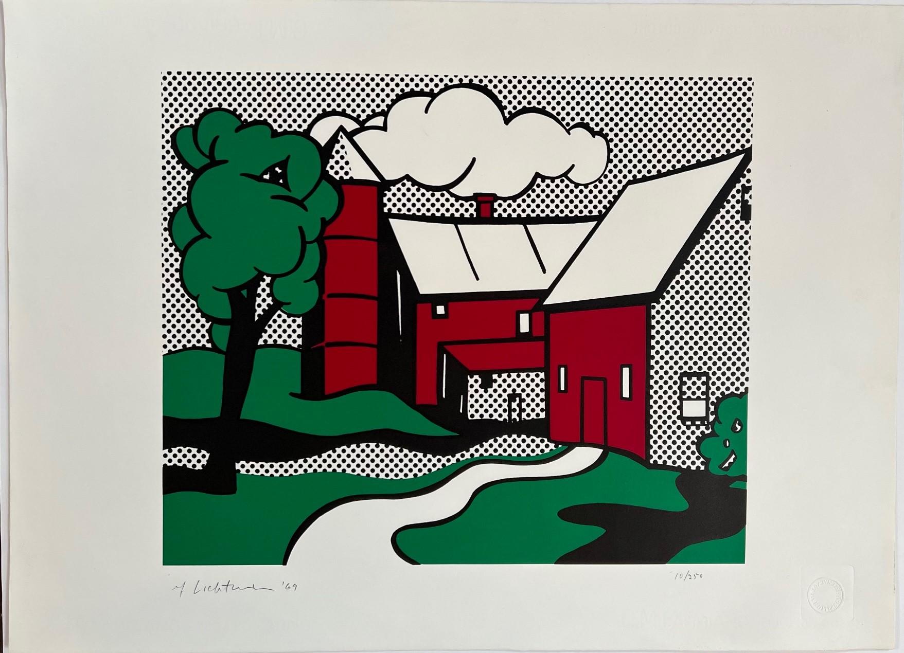 Roy Lichtenstein Still-Life Print - Red Barn