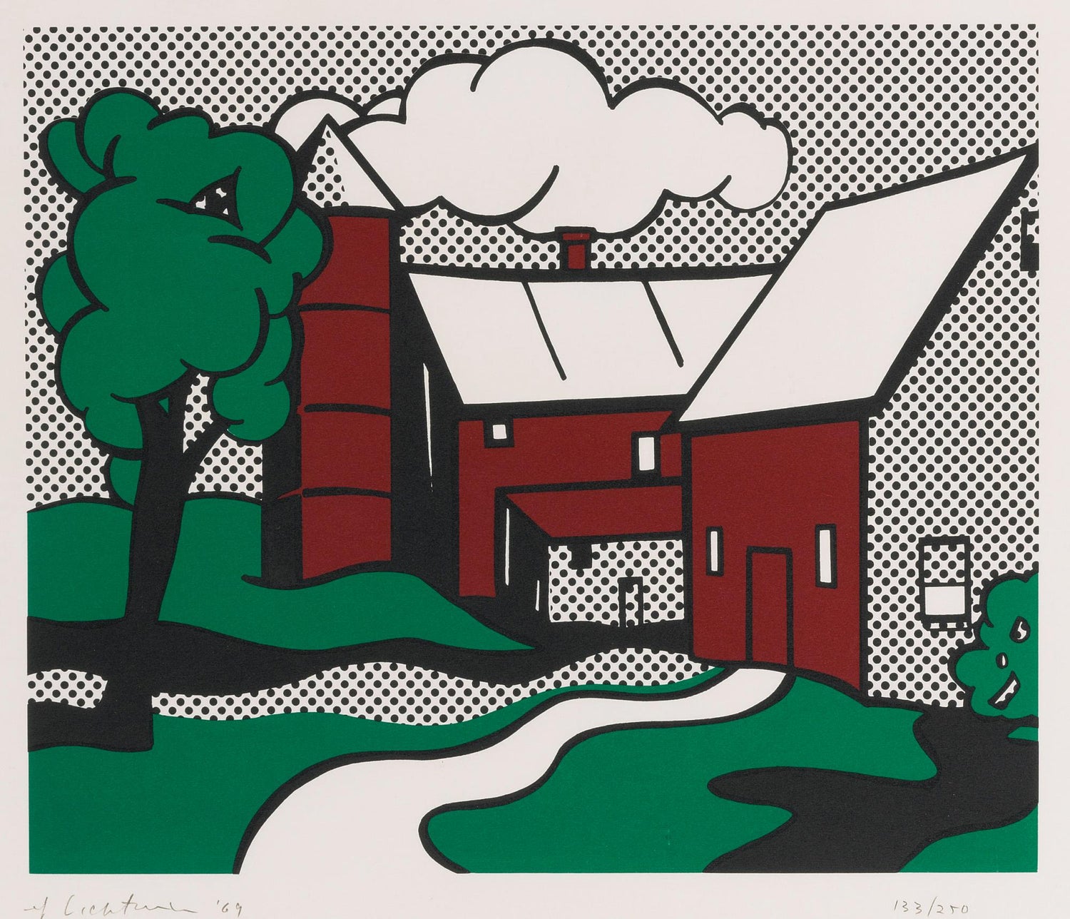 Roy Lichtenstein Roy Lichtenstein Red Barn For Sale At 1stdibs