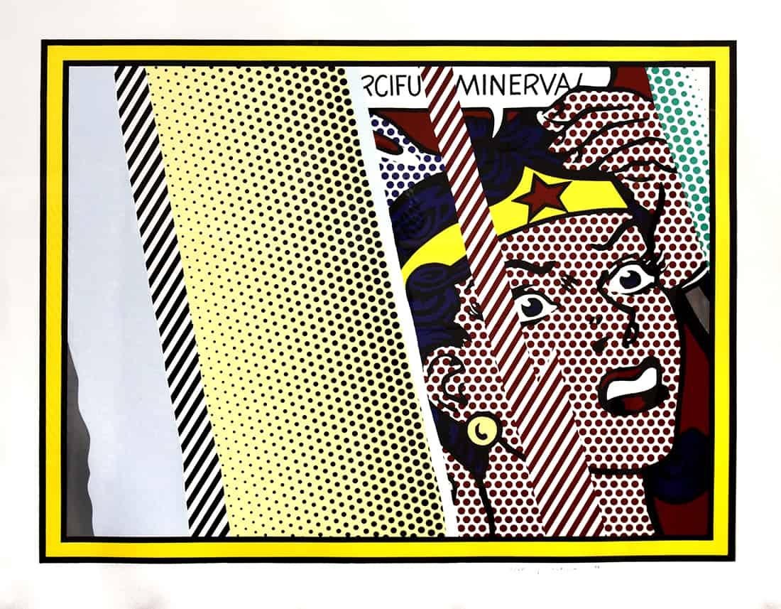 Roy Lichtenstein Figurative Print - Reflections on Minerva, from Reflections