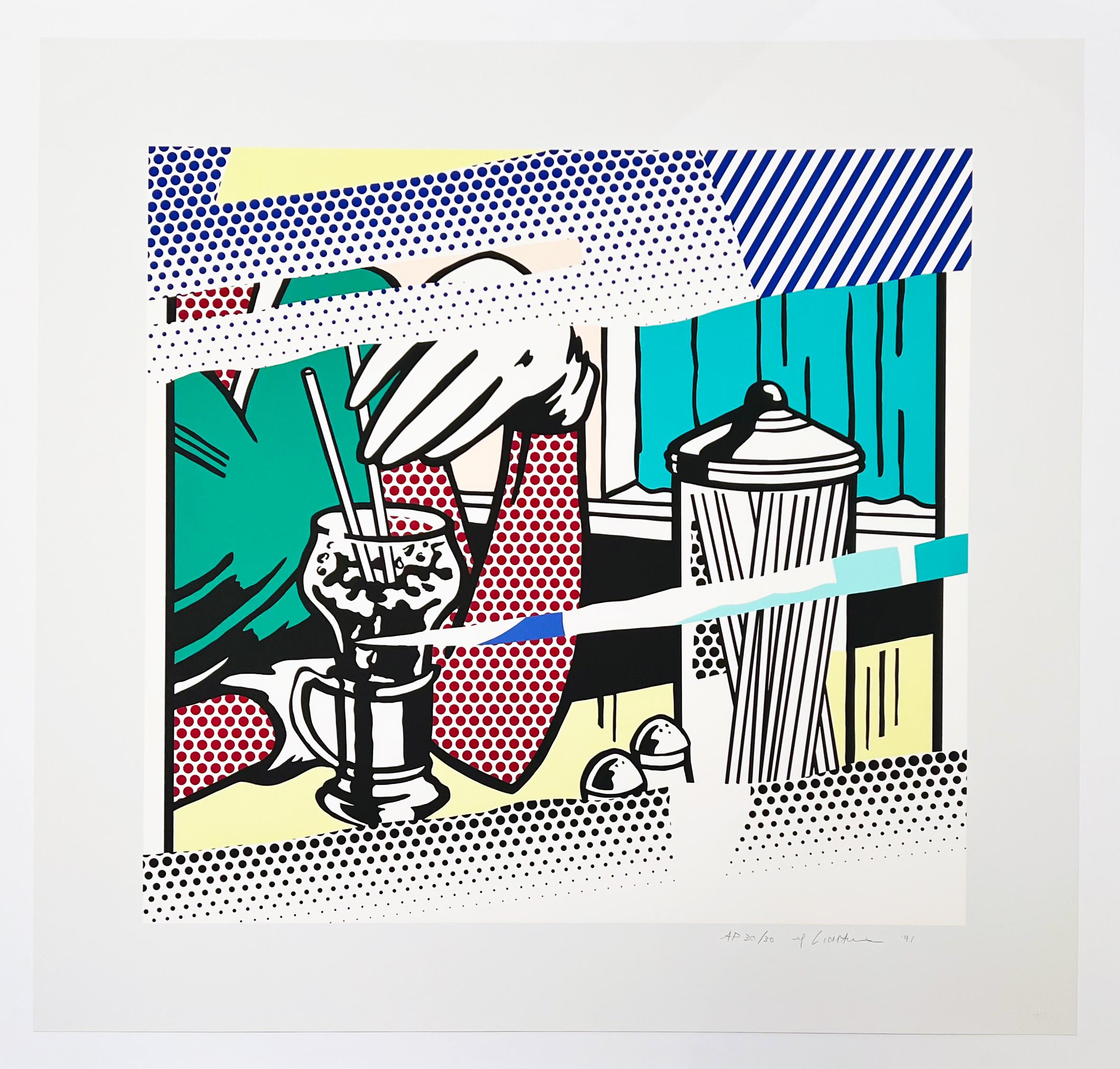 Reflections on Soda Fountain - Print by Roy Lichtenstein