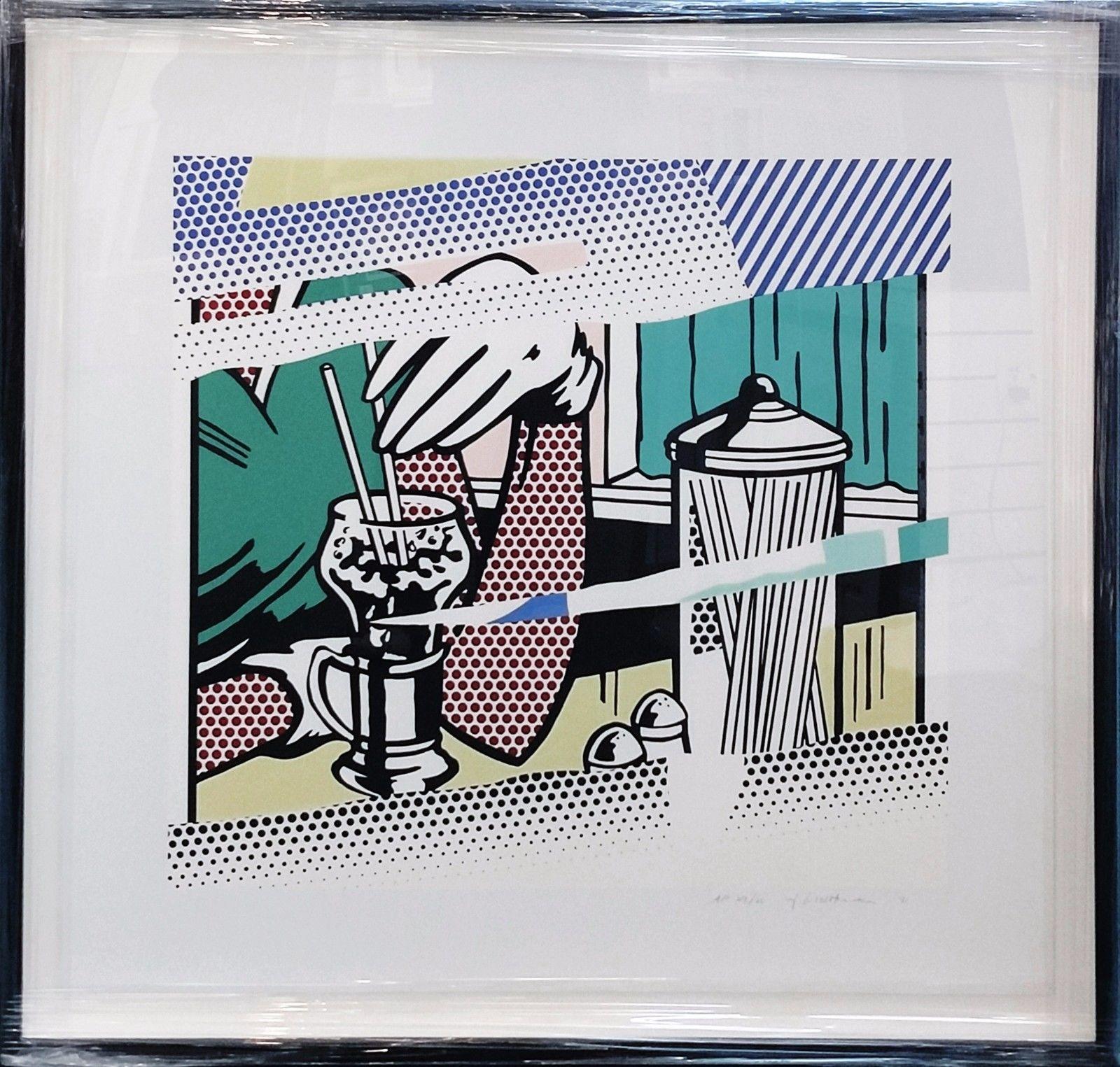 REFLECTIONS ON SODA FOUNTAIN - Print by Roy Lichtenstein