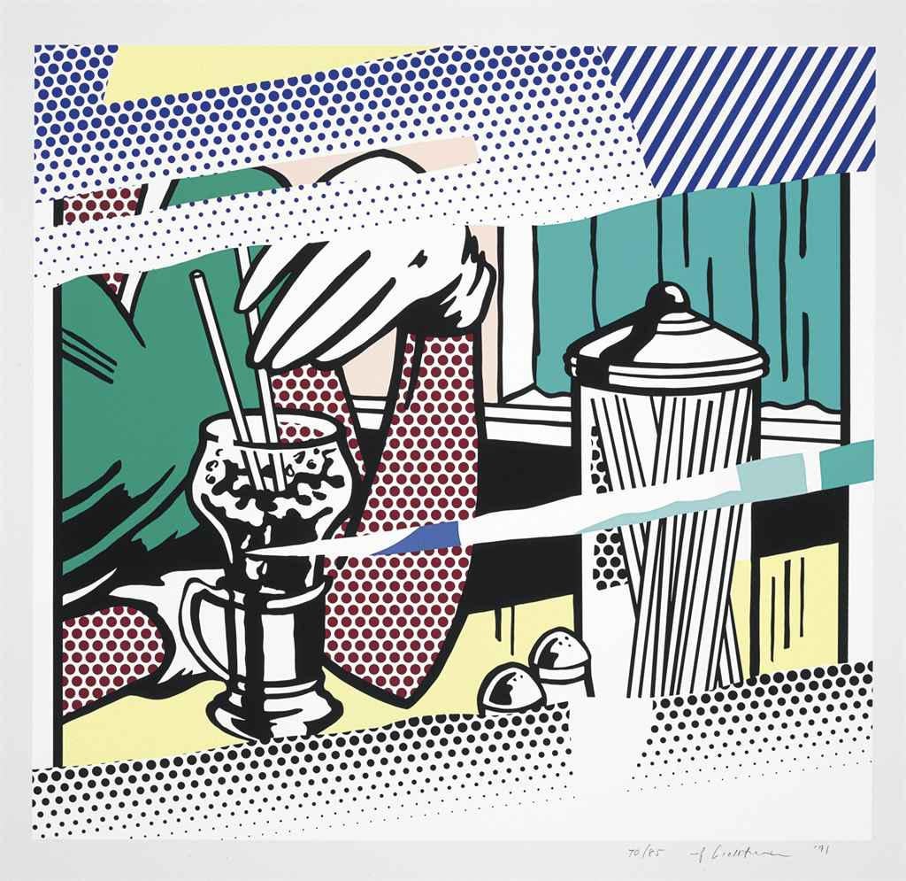 Roy Lichtenstein Still-Life Print - Reflections on Soda Fountain