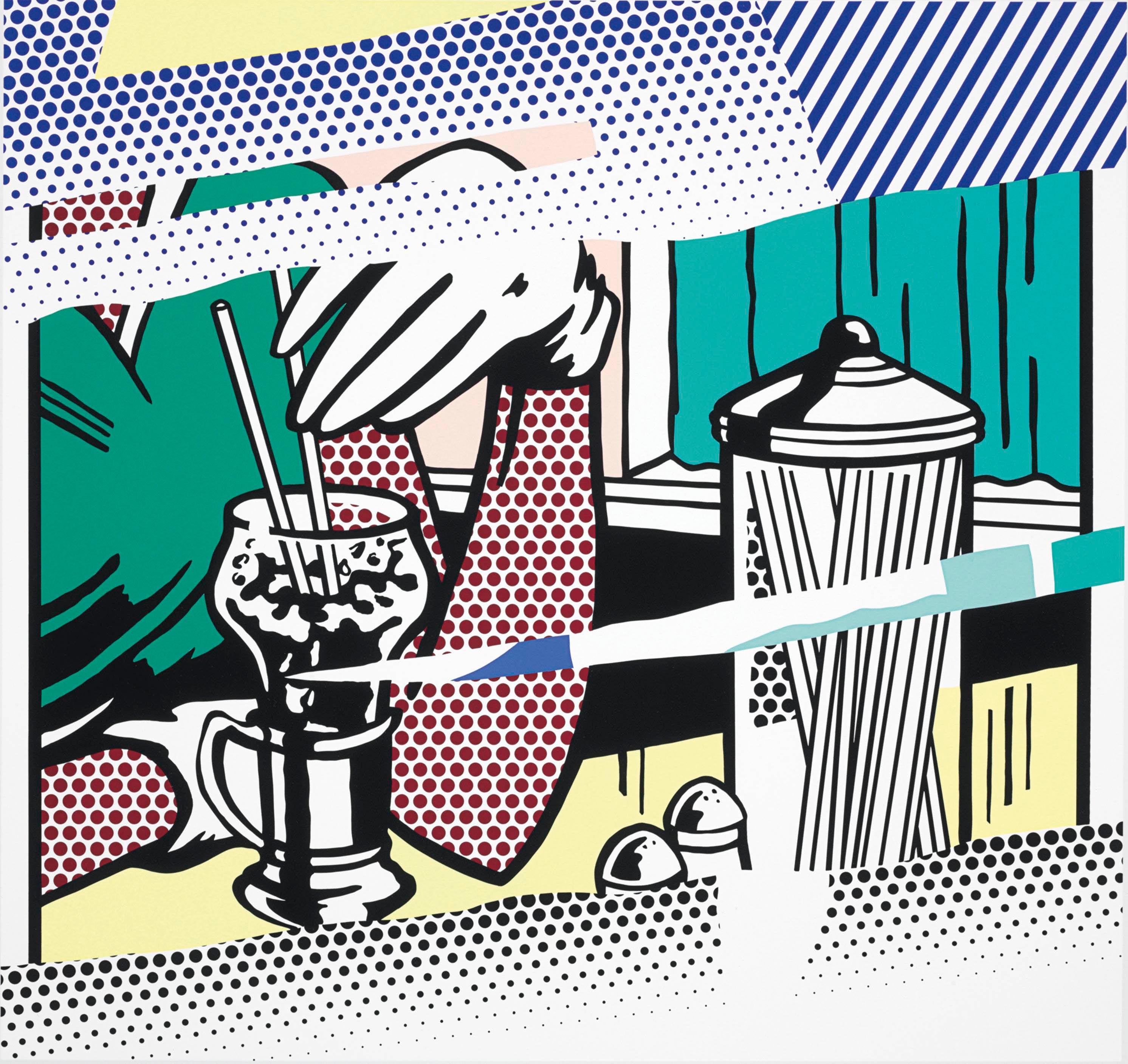 Roy Lichtenstein Figurative Print - REFLECTIONS ON SODA FOUNTAIN