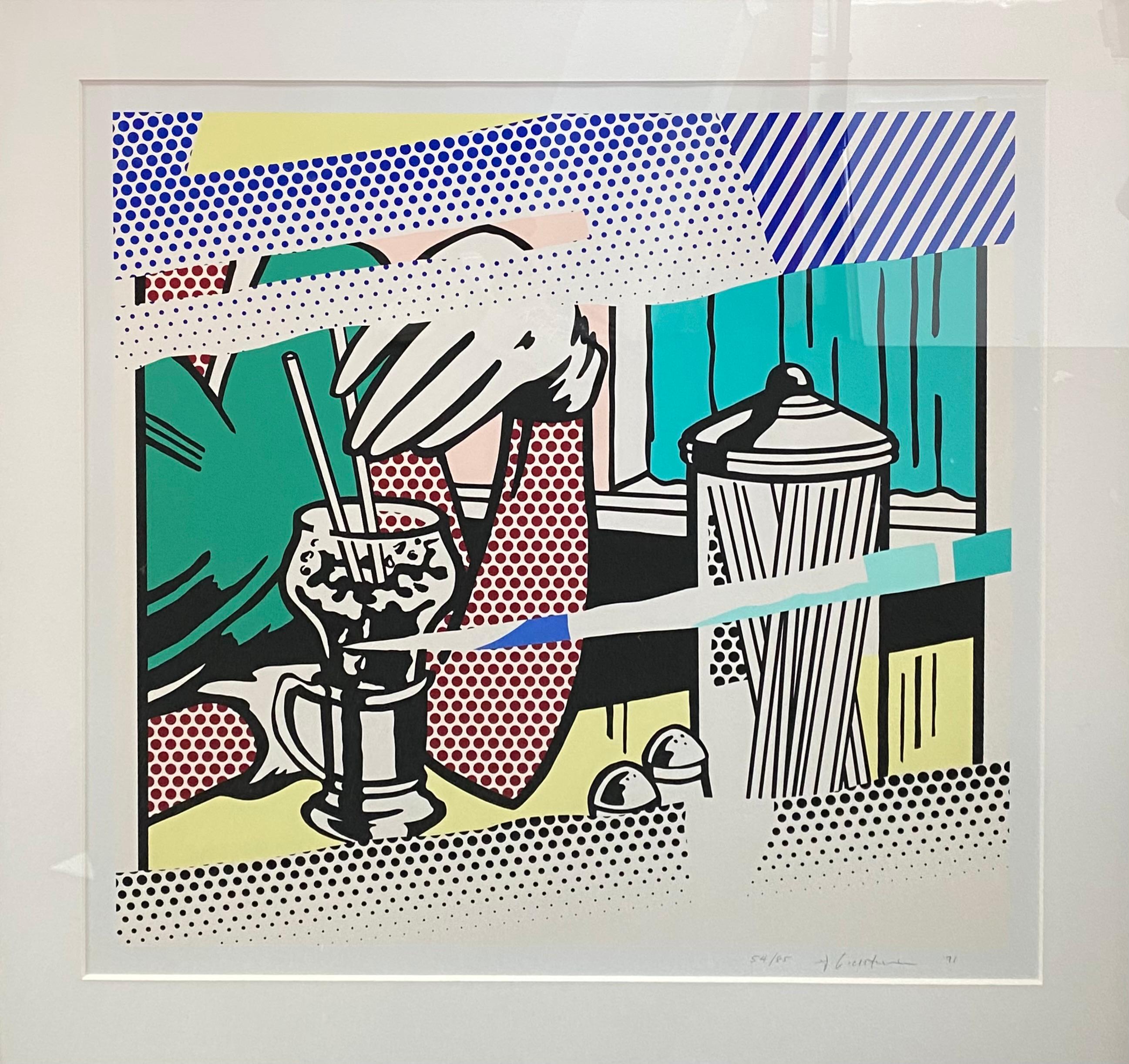 Reflections on Soda Fountain, from The Reflection Series - Print by Roy Lichtenstein