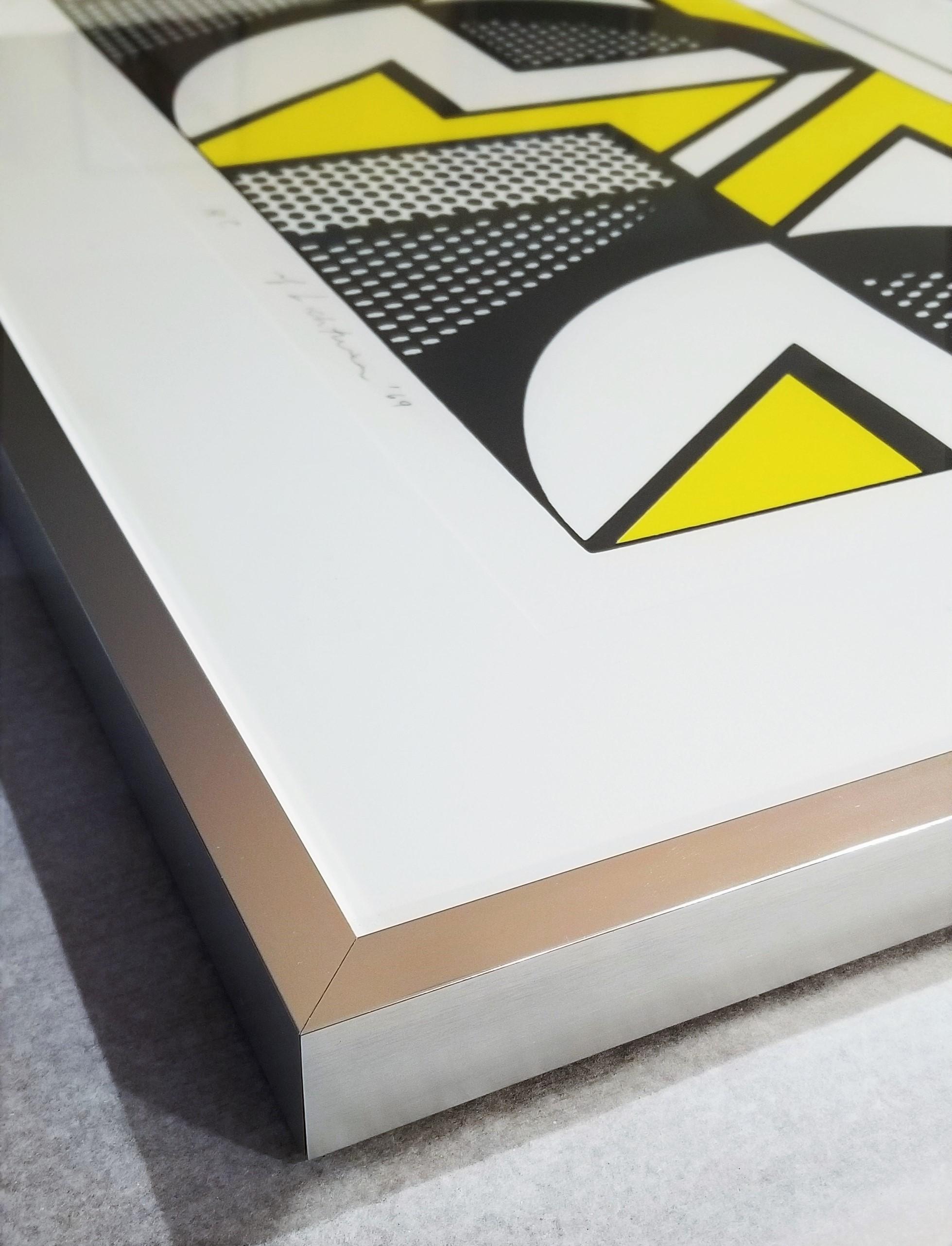 Wiederholtes Design /// Pop Art Roy Lichtenstein Abstrakt Geometrisch Gelb Schwarz NY im Angebot 15