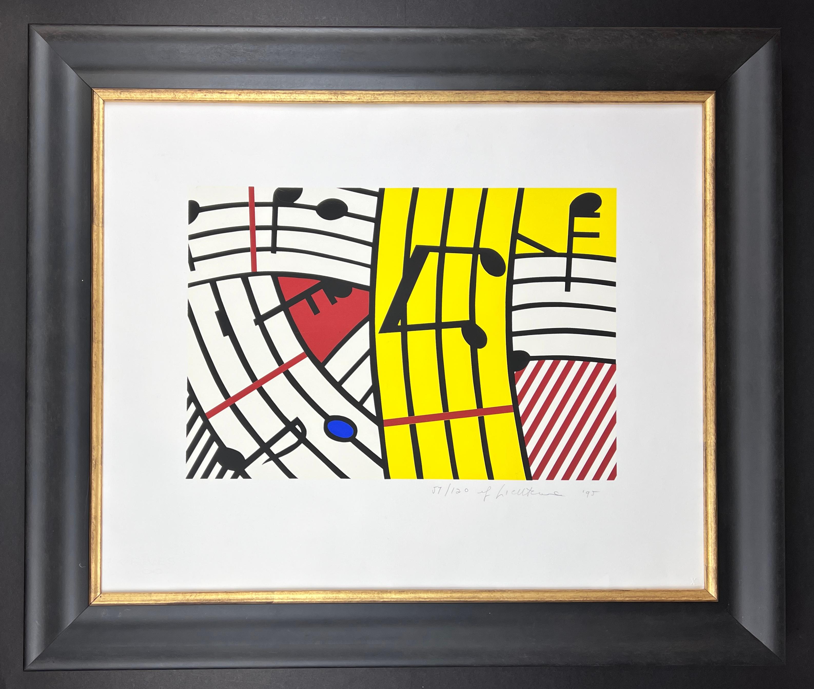 Roy Lichtenstein ( 1923 -1997 ) – Composition IV – hand-signed Screenprint -1995 1