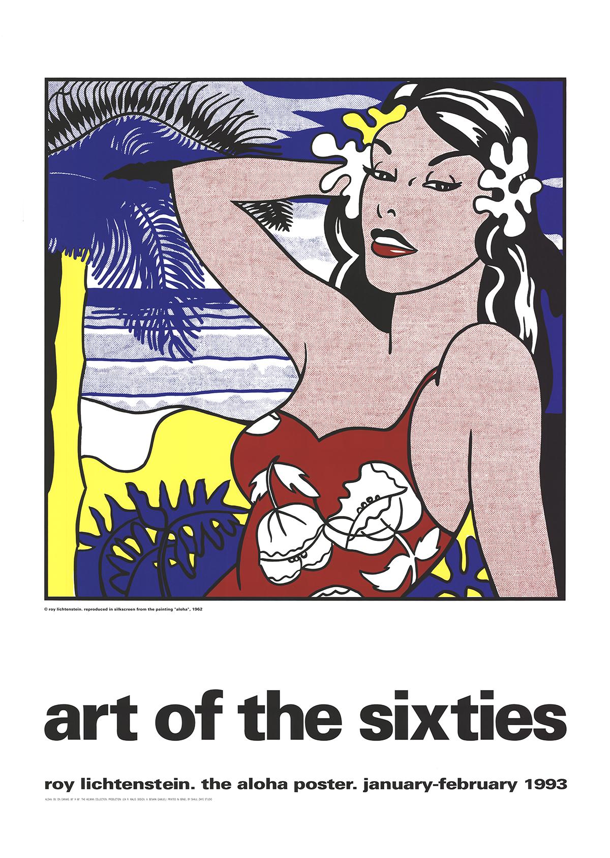 Poster Aloha, from Art of the Sixties-55" x 39" - Print by Roy Lichtenstein