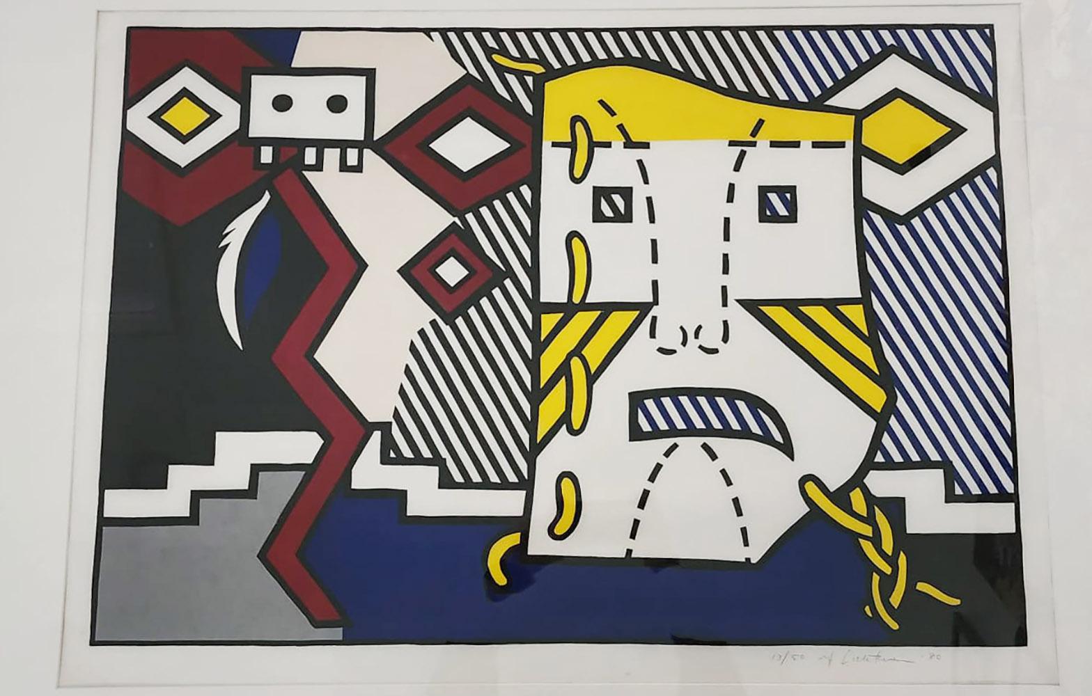 Roy Lichtenstein „American Indian Theme V (C. 164)“ 1980 Holzschnitt 1