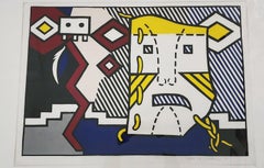 Roy Lichtenstein "American Indian Theme V (C. 164)" 1980 Woodcut