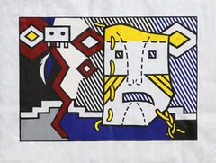 Roy Lichtenstein "American Indian Theme V (C. 164)" 1980 Woodcut