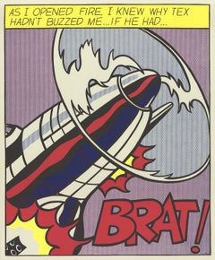 Roy Lichtenstein 'Mientras abría fuego (Panel 1 de 3)'