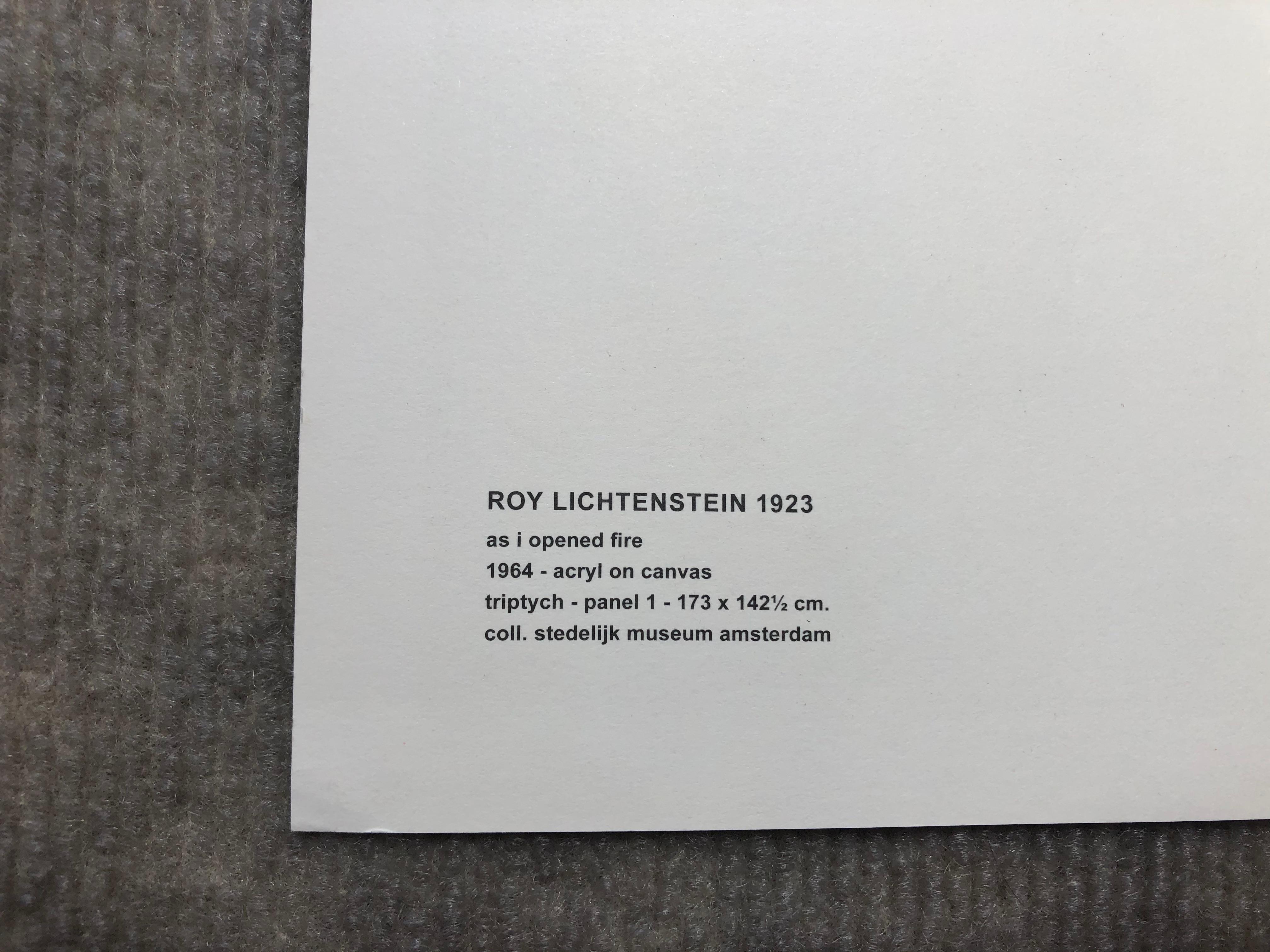 Roy Lichtenstein - As I Opened Fire (Triptych) - 1966 Offset Lithograph 25
