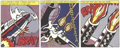 Roy Lichtenstein - As I Opened Fire (Triptyque) - 1966 Lithographie offset 25"x 62"