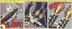 Roy Lichtenstein-As I Opened Fire (Triptych)-25" x 62"-Poster-1997-Pop Art