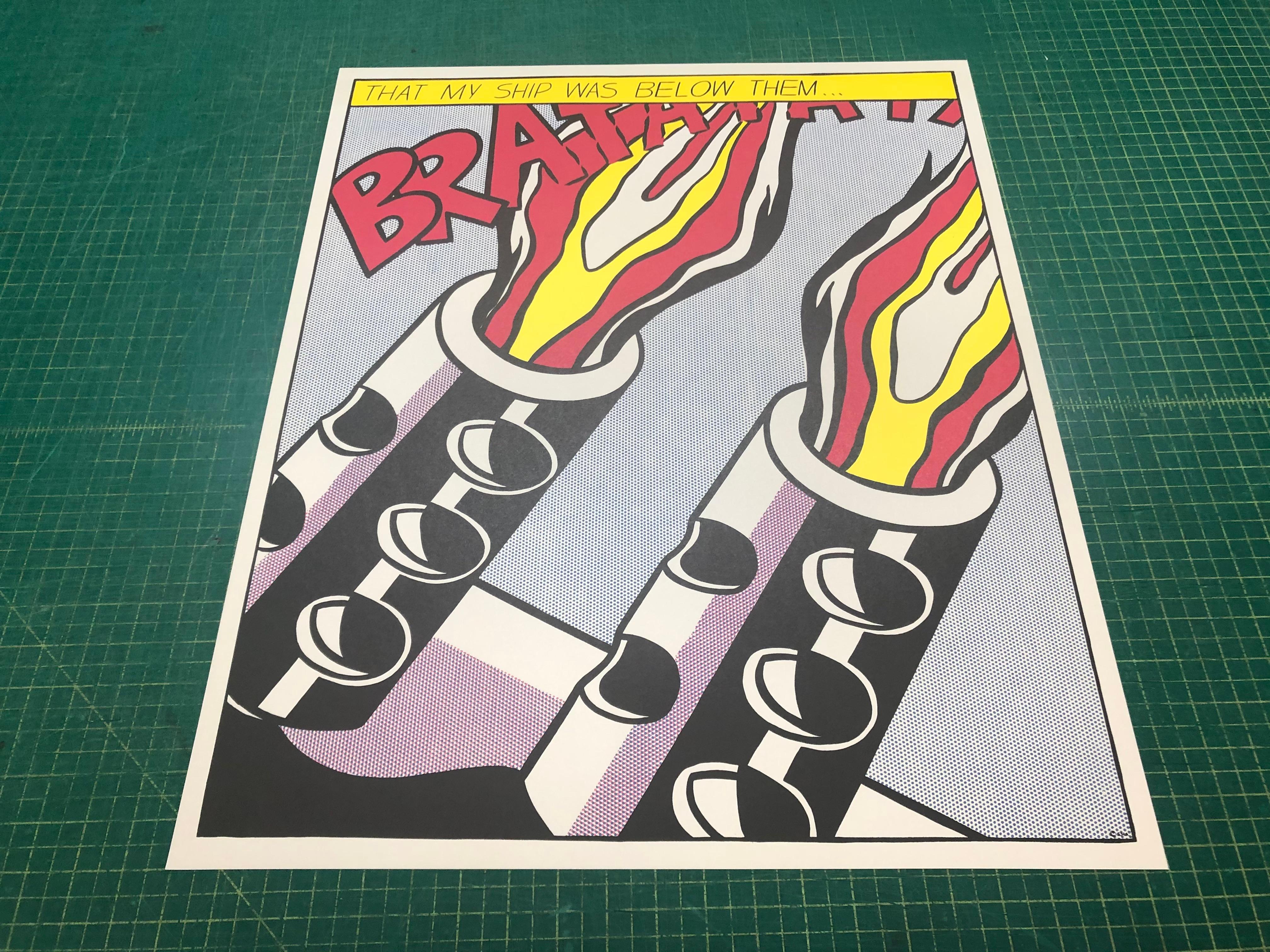 Roy Lichtenstein-As I Opened Fire (Triptych)-FOURTH EDITION For Sale 13