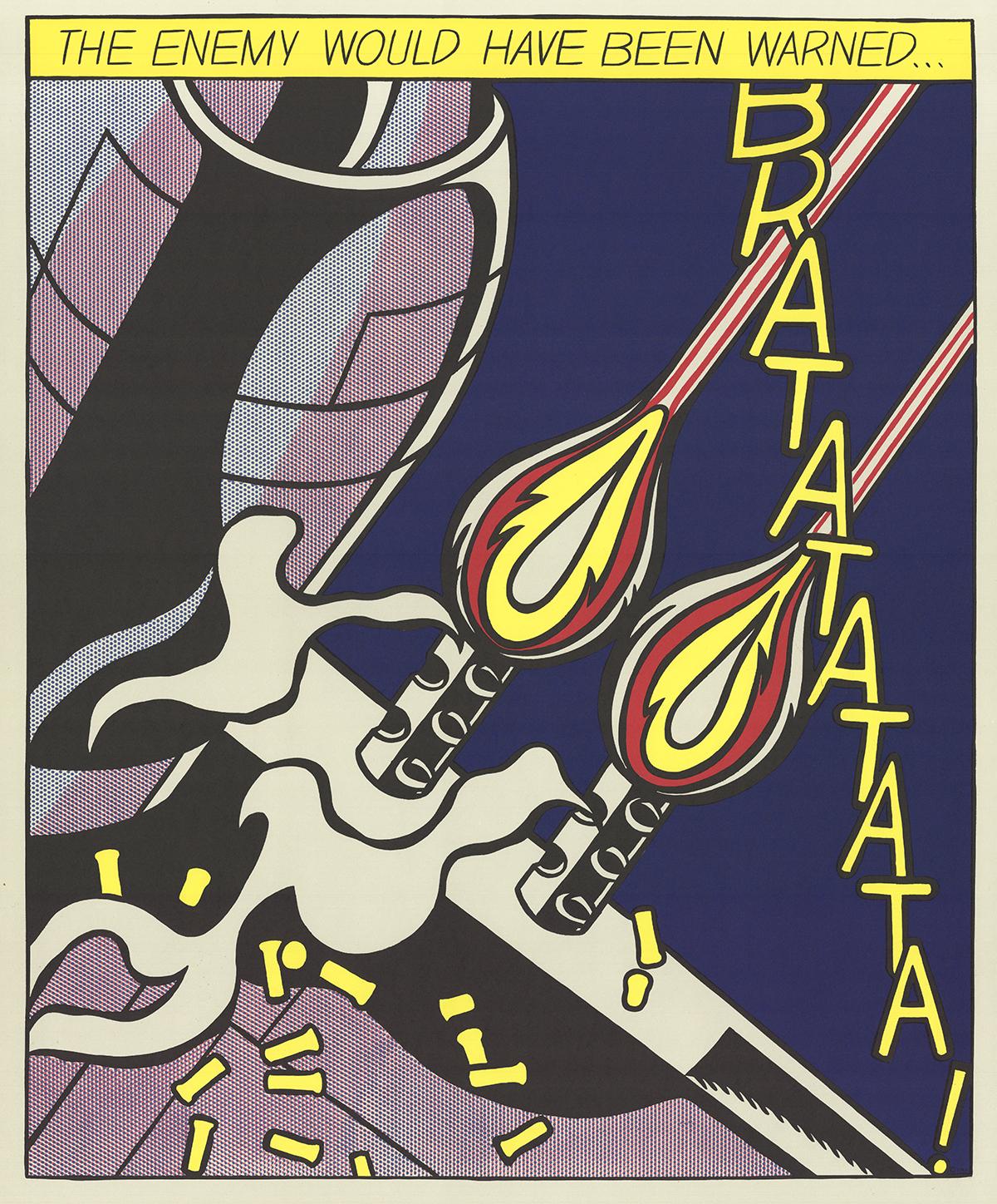 Roy Lichtenstein-As I Opened Fire (Triptyque) quatrième édition en vente 2