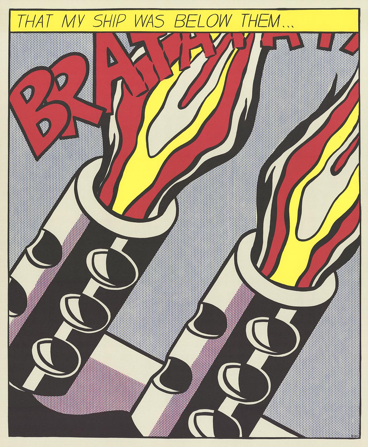 Roy Lichtenstein-As I Opened Fire (Triptych)-FOURTH EDITION For Sale 3