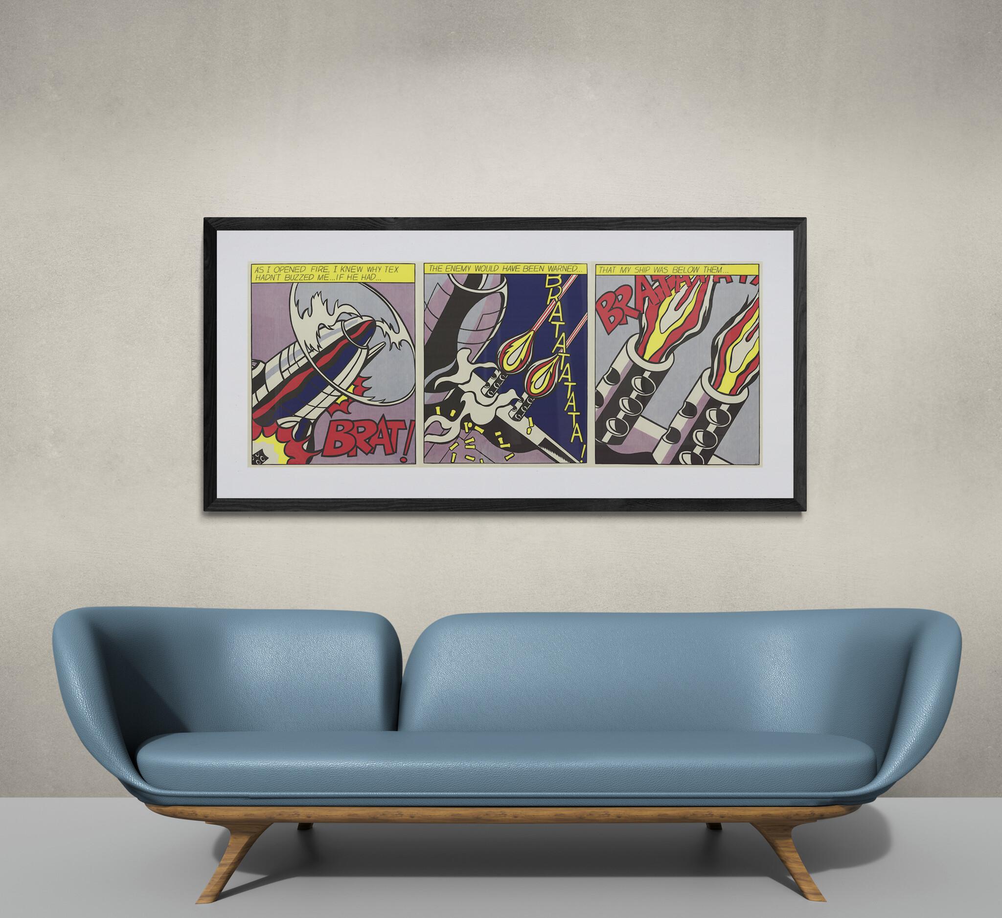 Roy Lichtenstein-As I Opened Fire (Triptych)-FOURTH EDITION For Sale 4