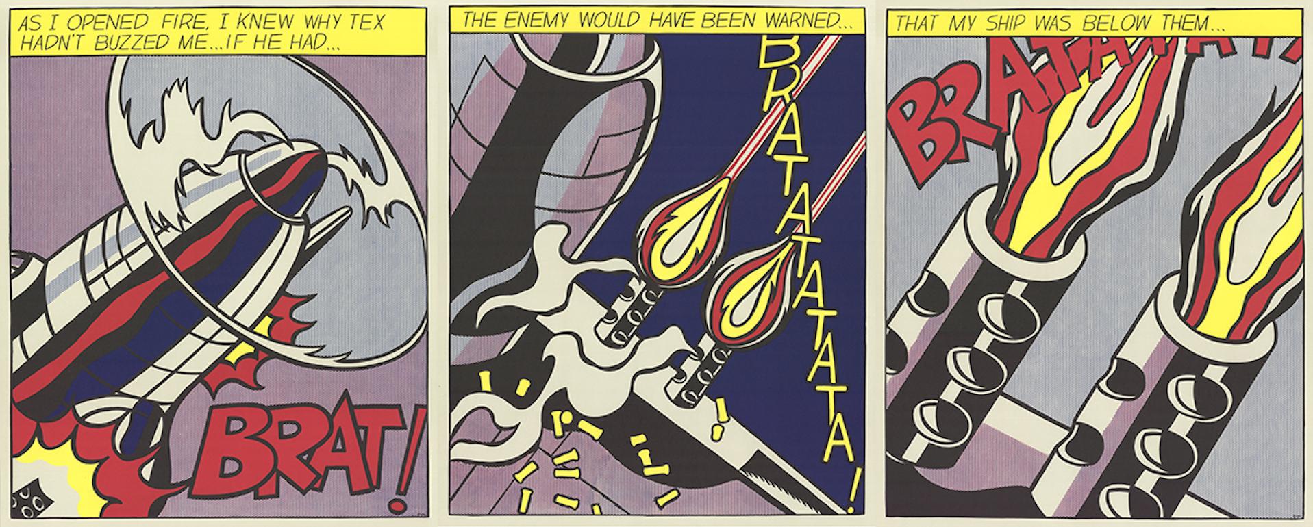 Roy Lichtenstein-As I Opened Fire (Triptyque) quatrième édition