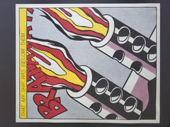 ROY LICHTENSTEIN 'AS I OPENED FIRE' TRIPTYCH SET OF 3, SIGNED (RIGHT PANEL) 1966
