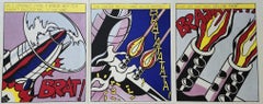 ROY LICHTENSTEIN „AS I OPENED FIRE“ TRIPTYCH-Set aus 3 TRIPTYCH-Set, signiert (RIGHT PANEL) 1966