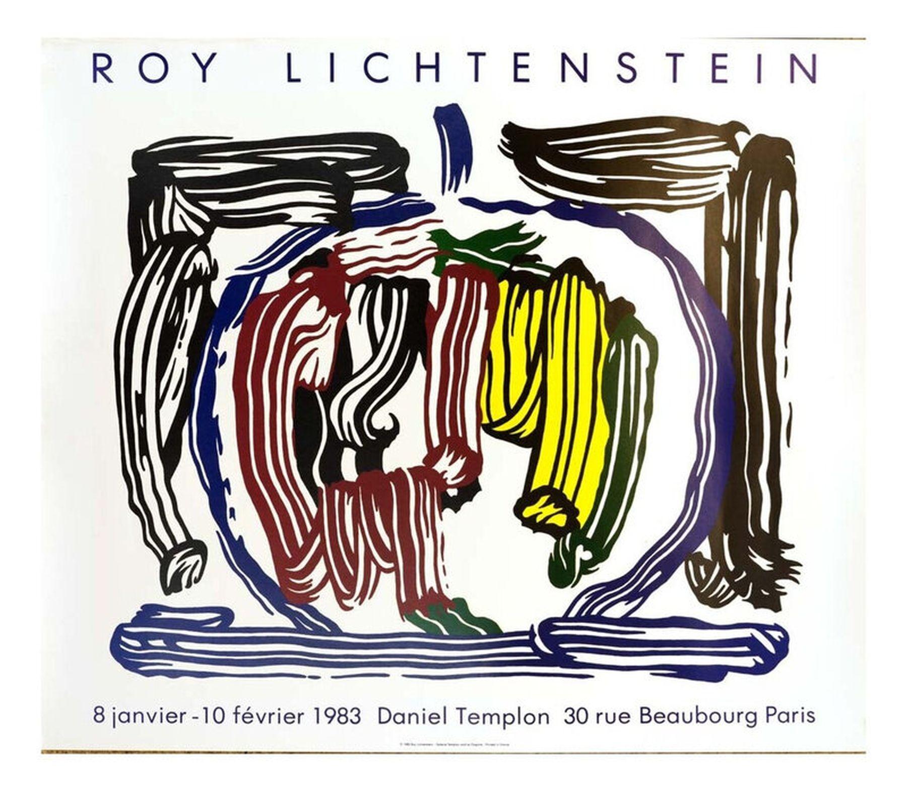 Roy Lichtenstein at Daniel Templon Galerie Beaubourg Paris 

After Roy Lichtenstein

Roy Lichtenstein was an American pop artist famous for his comic strip-inspired works that used bold colors, Ben-Day dots, and thick outlines. His art, such as