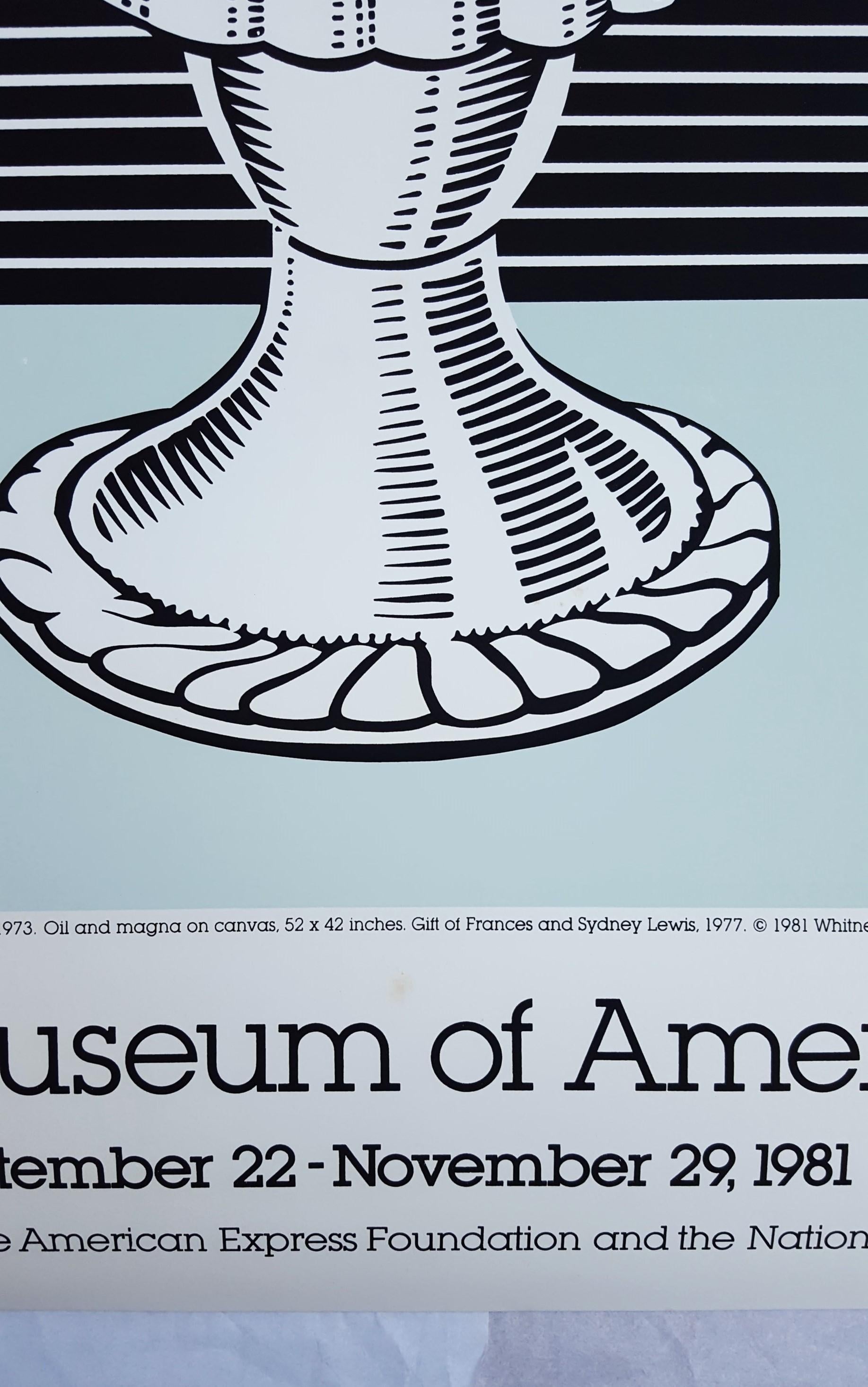 An original screenprint exhibition poster on heavy wove paper after American artist Roy Lichtenstein (1923-1997) titled 