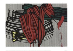 Roy Lichtenstein-Big Painting #6-27.5" x 39.5"-Serigraph-2000-Pop Art-Red, Green