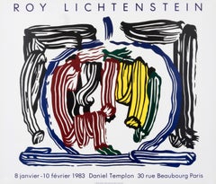 "Roy Lichtenstein ("Brushstroke Apple")" Vintage Pop Art Exhibition Poster 
