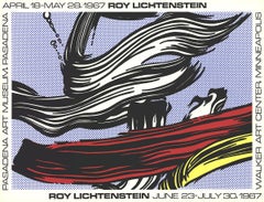 Roy Lichtenstein-Brushstrokes at Pasadena Art Museum-25" x 33"-Serigraph-1967