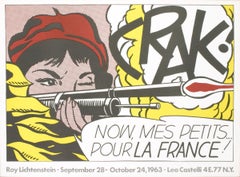 Roy Lichtenstein-Crak!-21 po. x 28,5 po. - Poster-1963- Pop Art-Multicolor