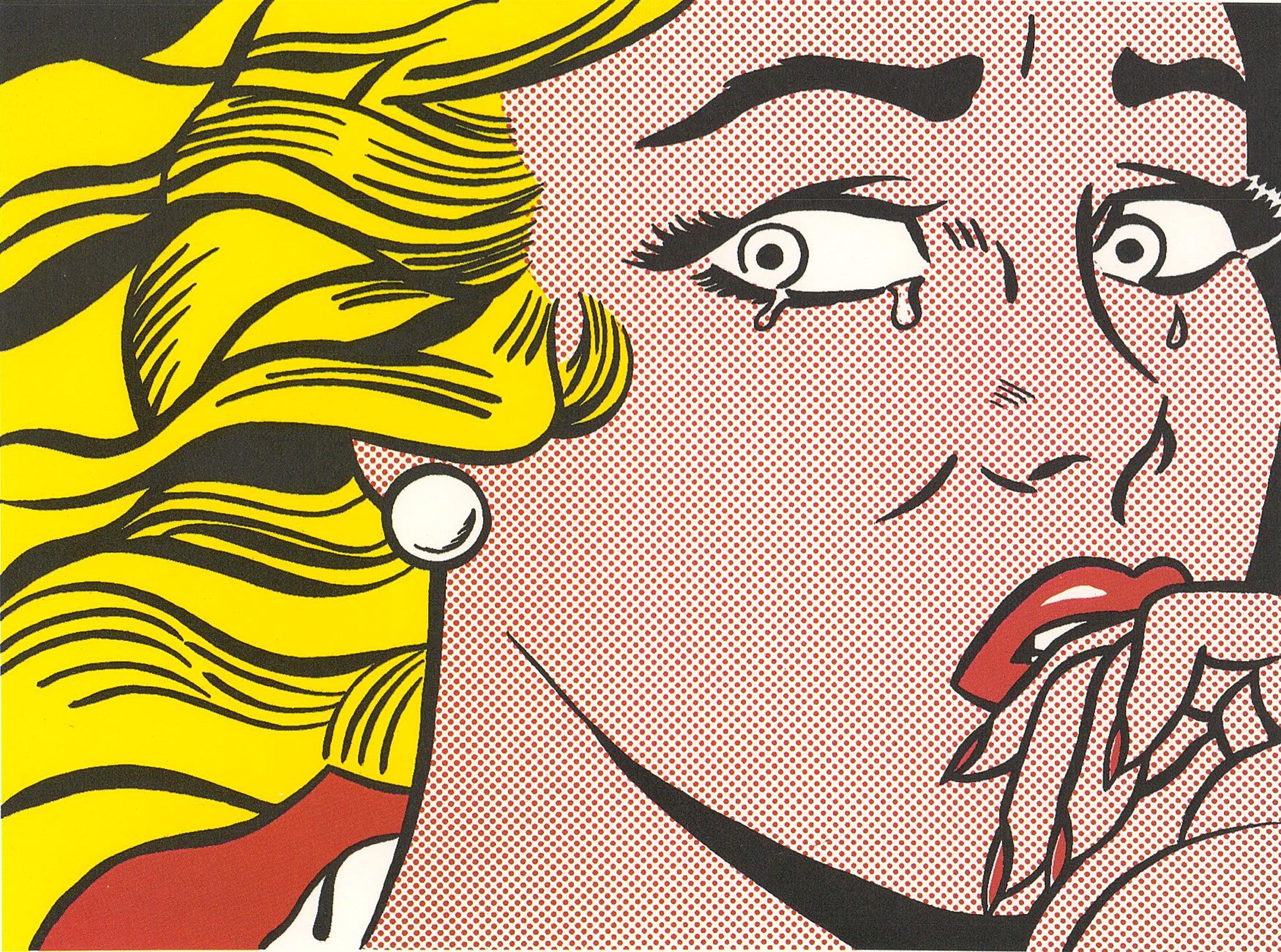 Roy Lichtenstein 'Crying Girl' 1994 Pop Art Vintage For Sale 4