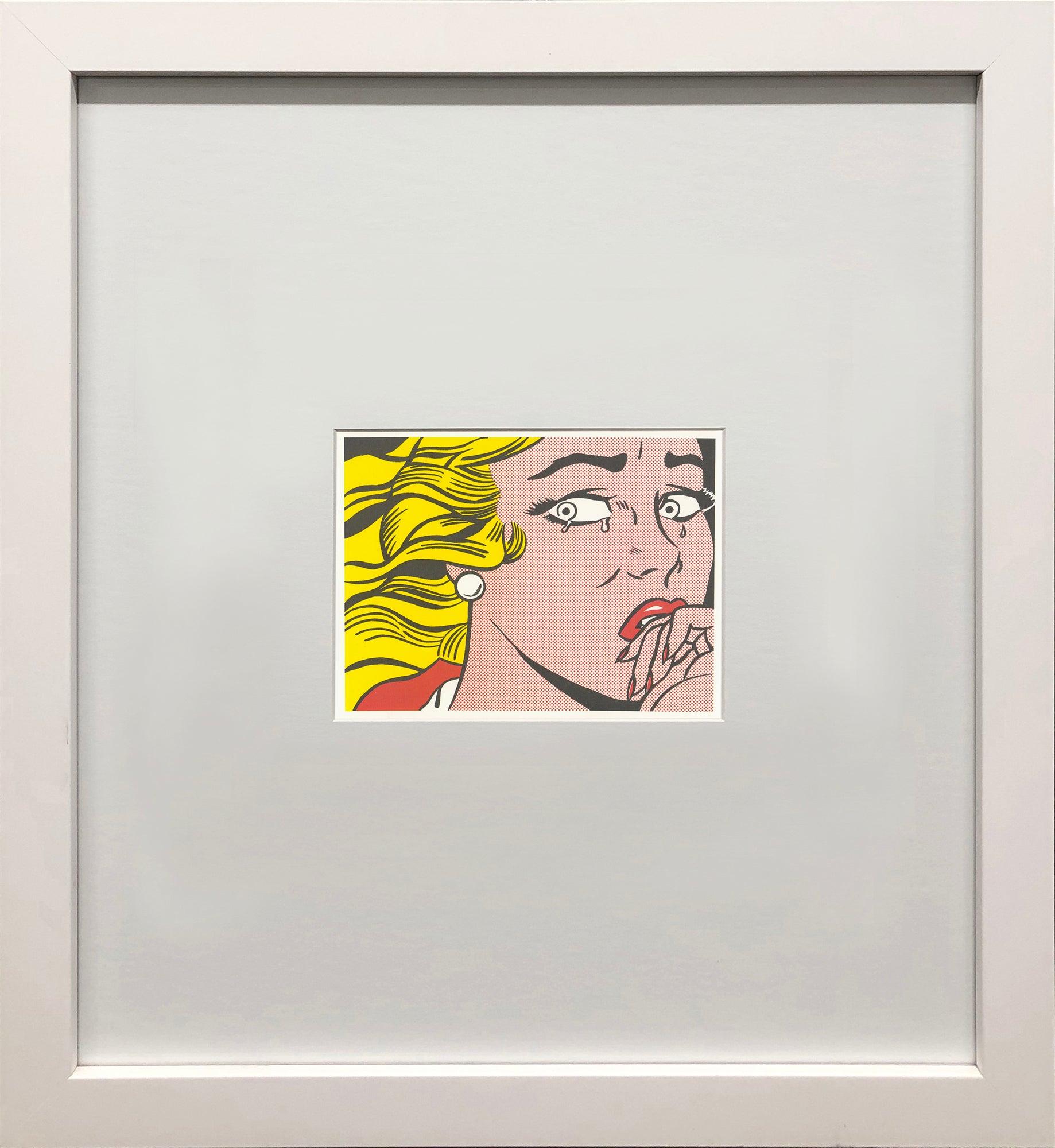 Crying Girl is one of Roy Lichtenstein's most iconic works, epitomizing his mastery of Pop Art with its bold Ben-Day dots, comic book style, and emotionally charged subject. This image comes from the 1994 gift box set of Roy Lichtenstein works,