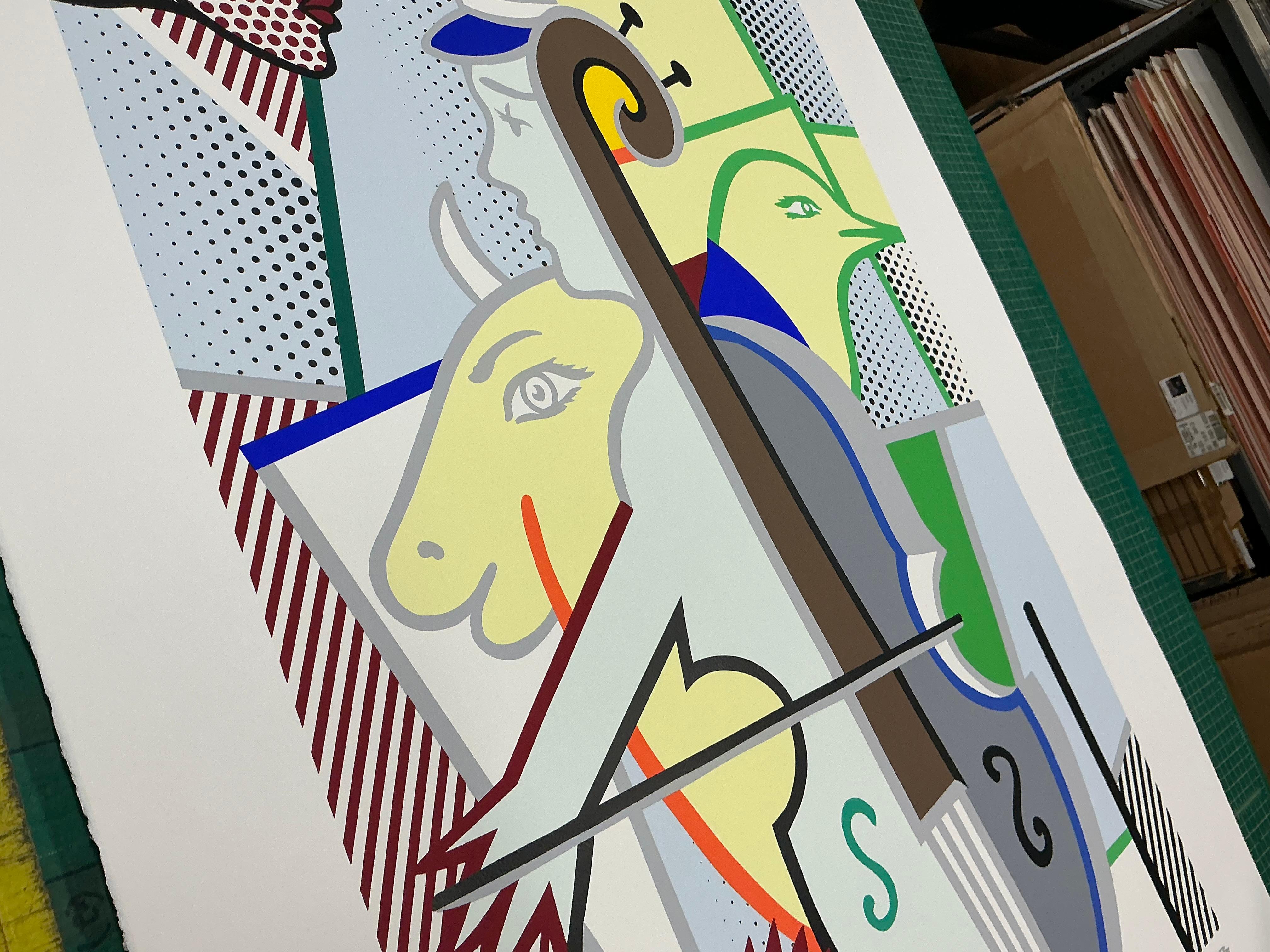 Roy Lichtenstein 'Cubist Cello' 1997- Serigraph For Sale 9