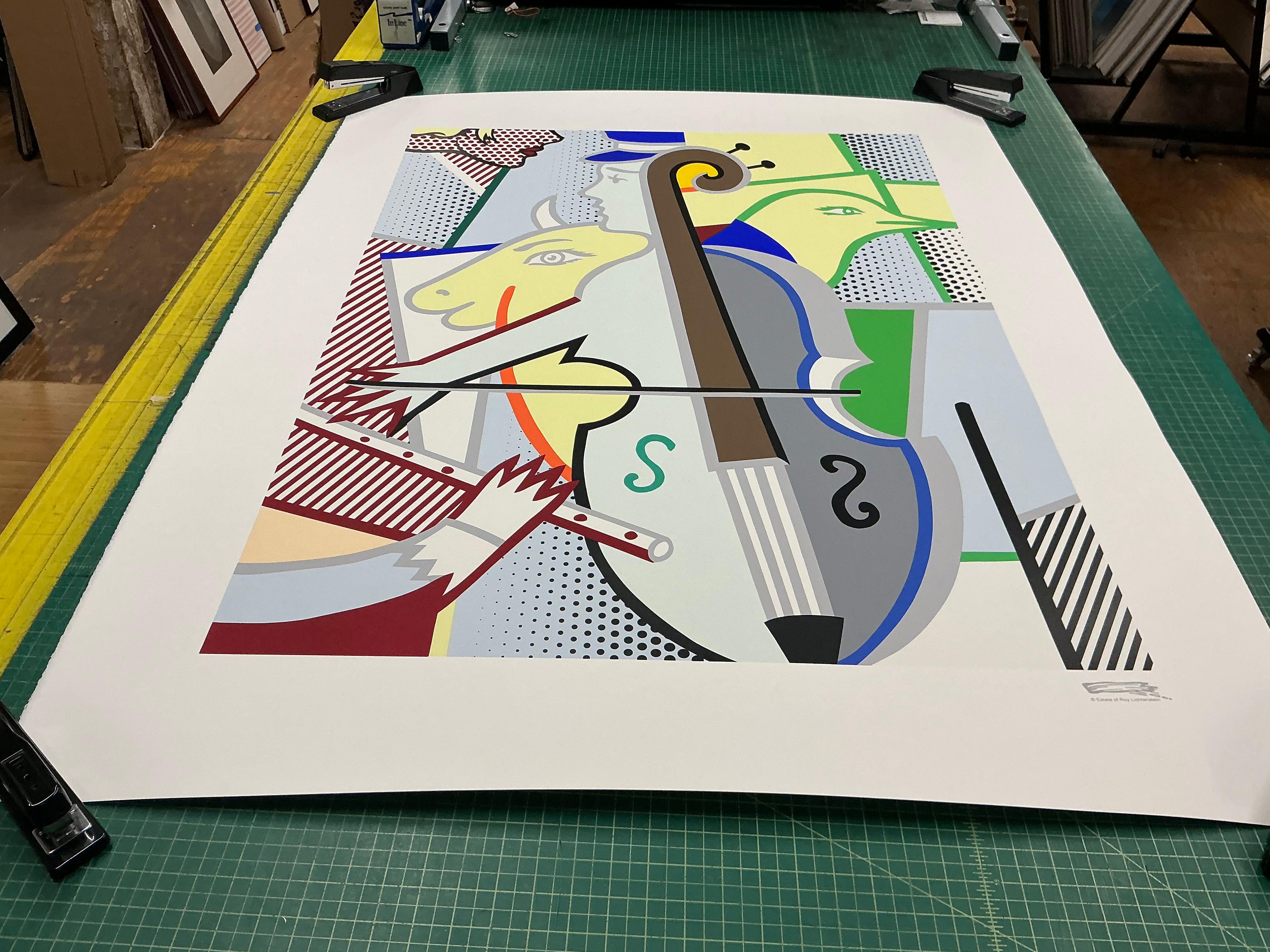 Roy Lichtenstein 'Cubist Cello' 1997- Serigraph For Sale 10