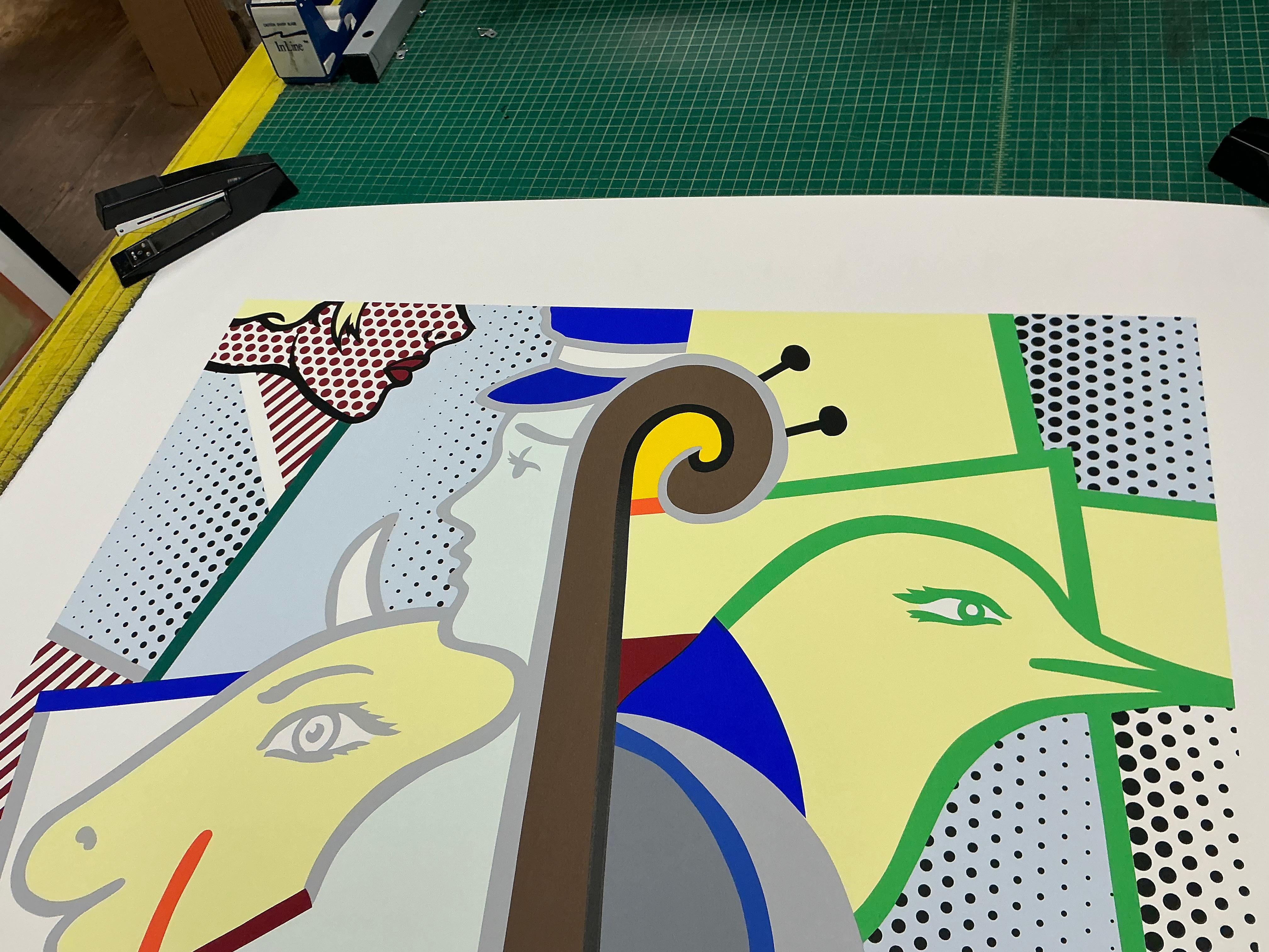 Roy Lichtenstein 'Cubist Cello' 1997- Serigraph For Sale 13