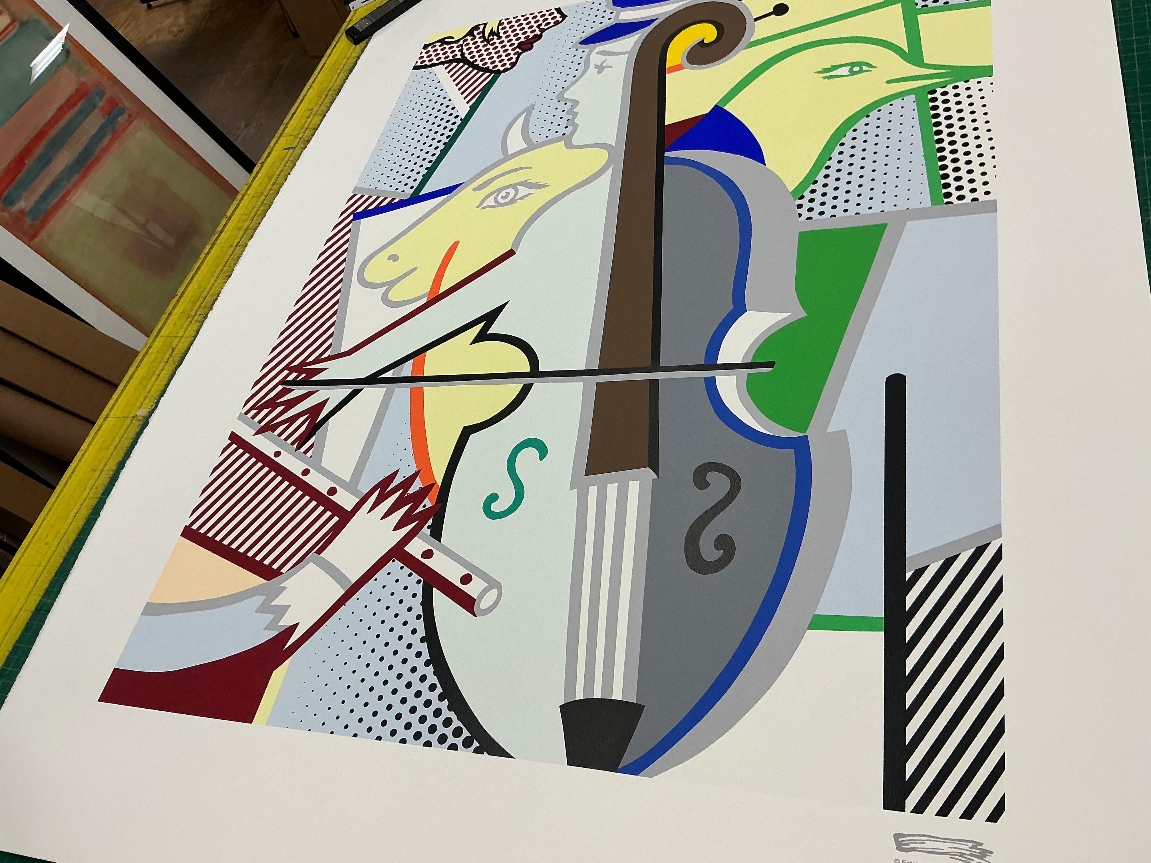 Roy Lichtenstein 'Cubist Cello' 1997- Serigraph For Sale 15