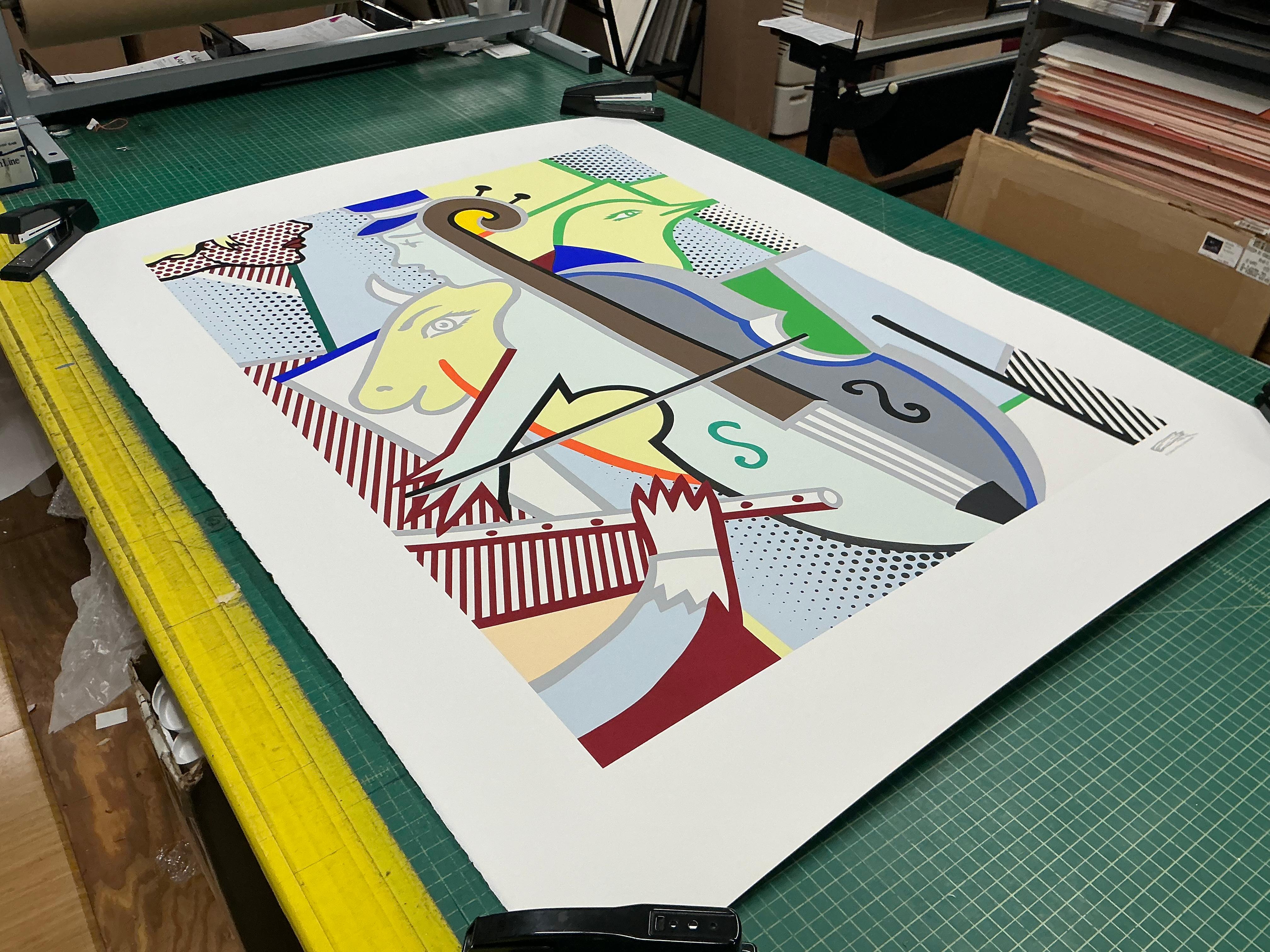 Roy Lichtenstein 'Cubist Cello' 1997- Serigraph For Sale 7