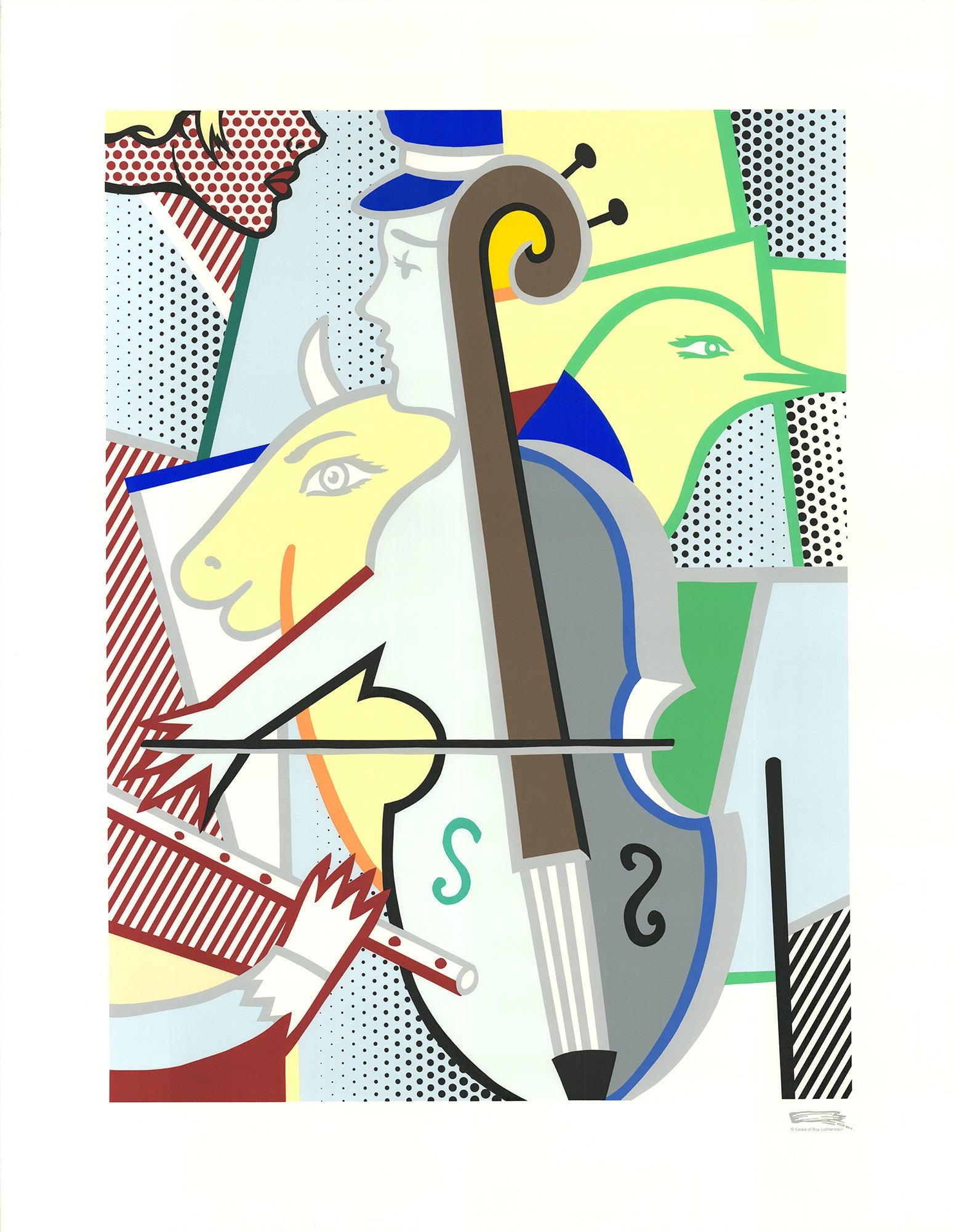 Sérigraphie grand format sur papier texturé Somerset 300 grammes. Non signé et non numéroté. Publié par l'Estate of Roy Lichtenstein et Noblet Serigraphie, Inc, New York, au profit des American Friends of the Tel Aviv Museum of Art. Estampillé au