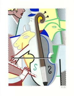 Roy Lichtenstein "Cello cubiste" 1997- Sérigraphie