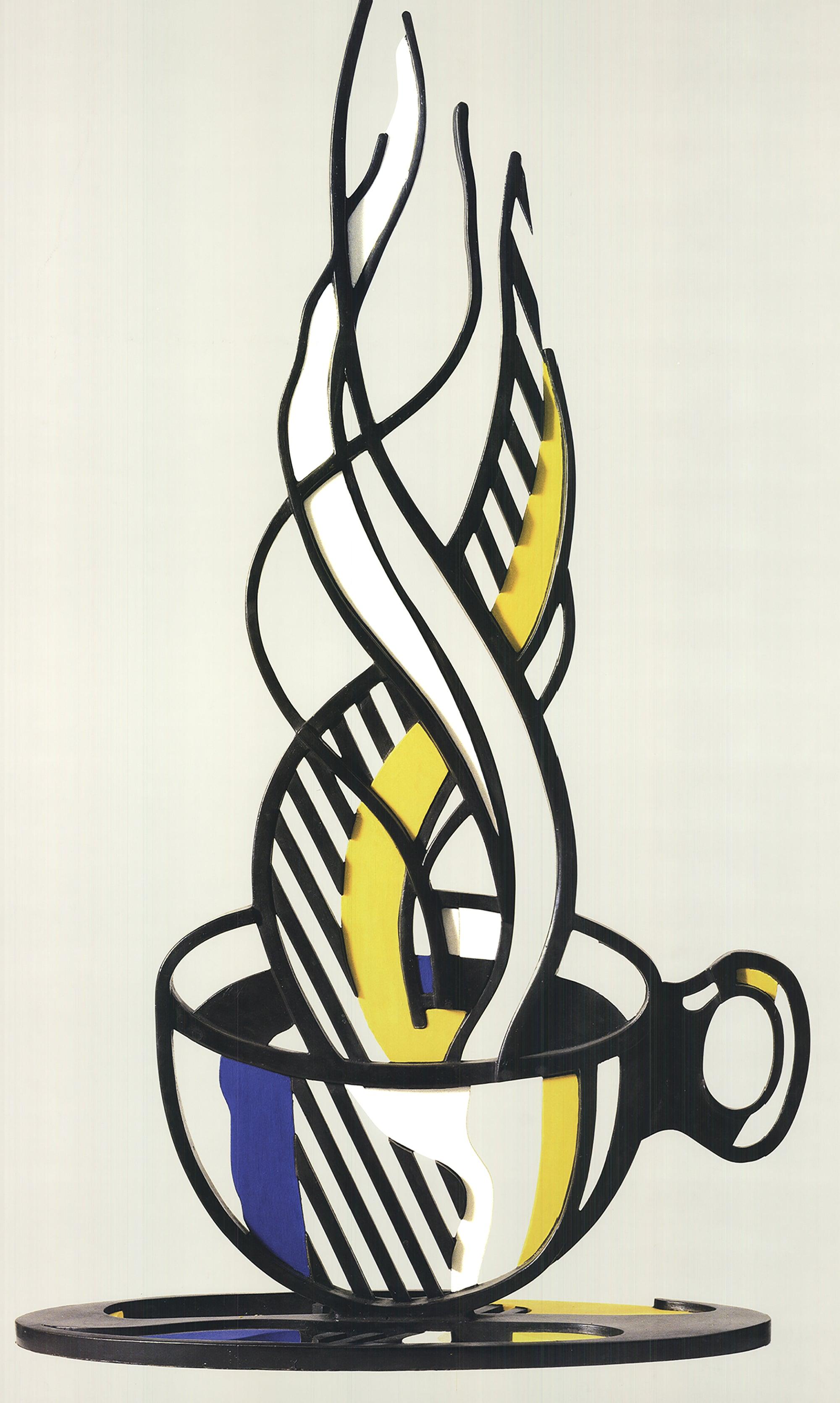 ROY LICHTENSTEIN, Becher und Untertasse, 1989 (Pop-Art), Print, von Roy Lichtenstein