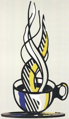 Vintage ROY LICHTENSTEIN Cup and Saucer, 1989