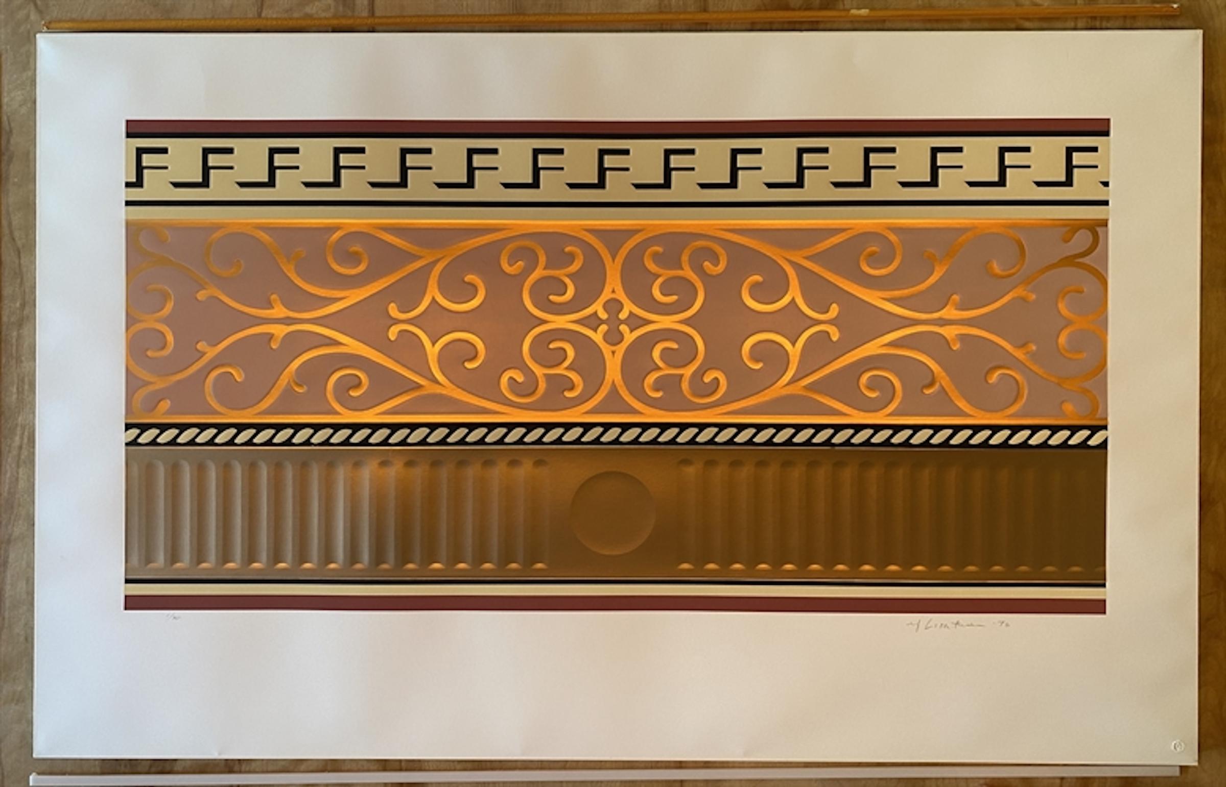 Roy Lichtenstein „Entablature II“ (Corlett 139) Signierter Siebdruck 1976 im Angebot 1
